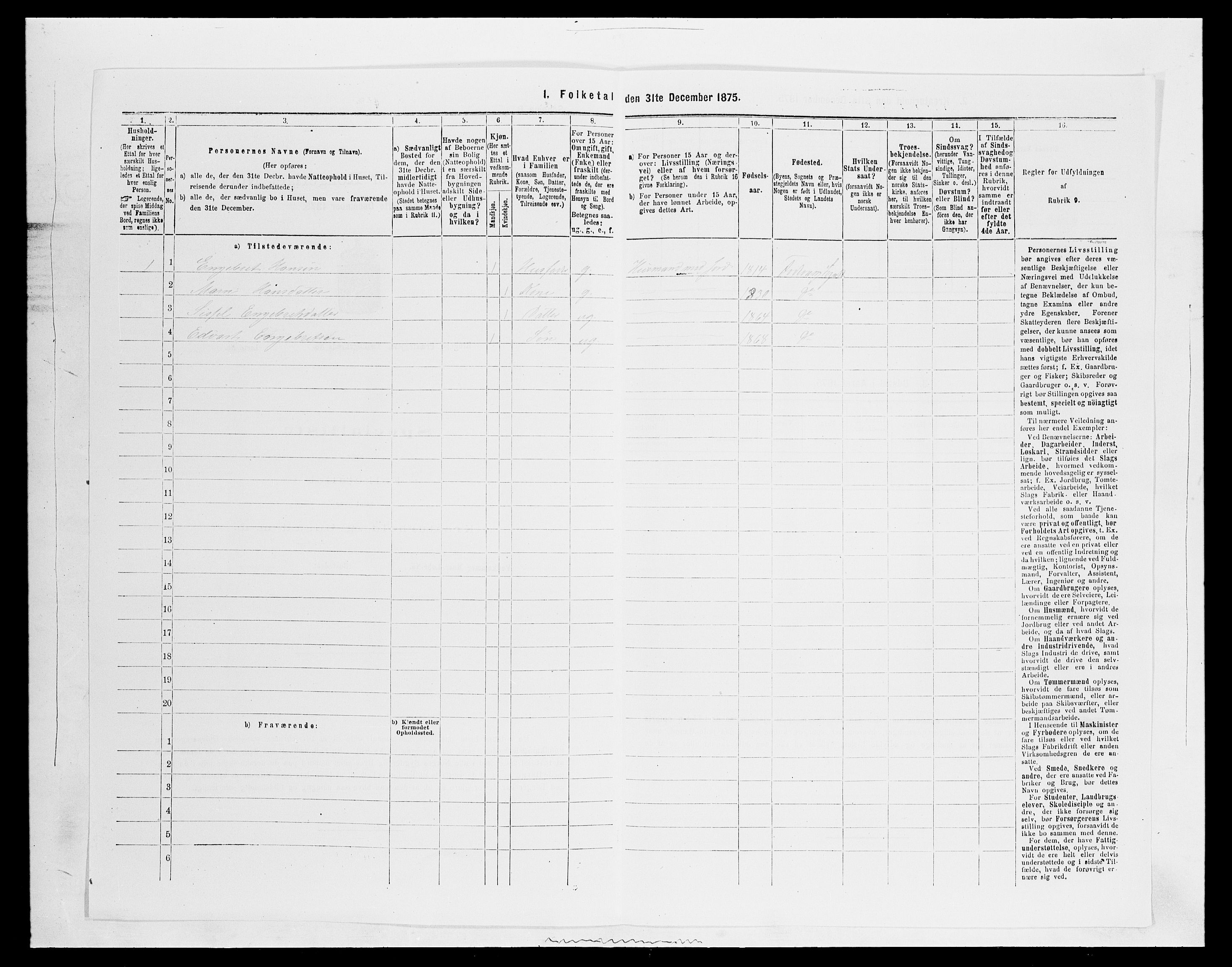 SAH, 1875 census for 0520P Ringebu, 1875, p. 1156