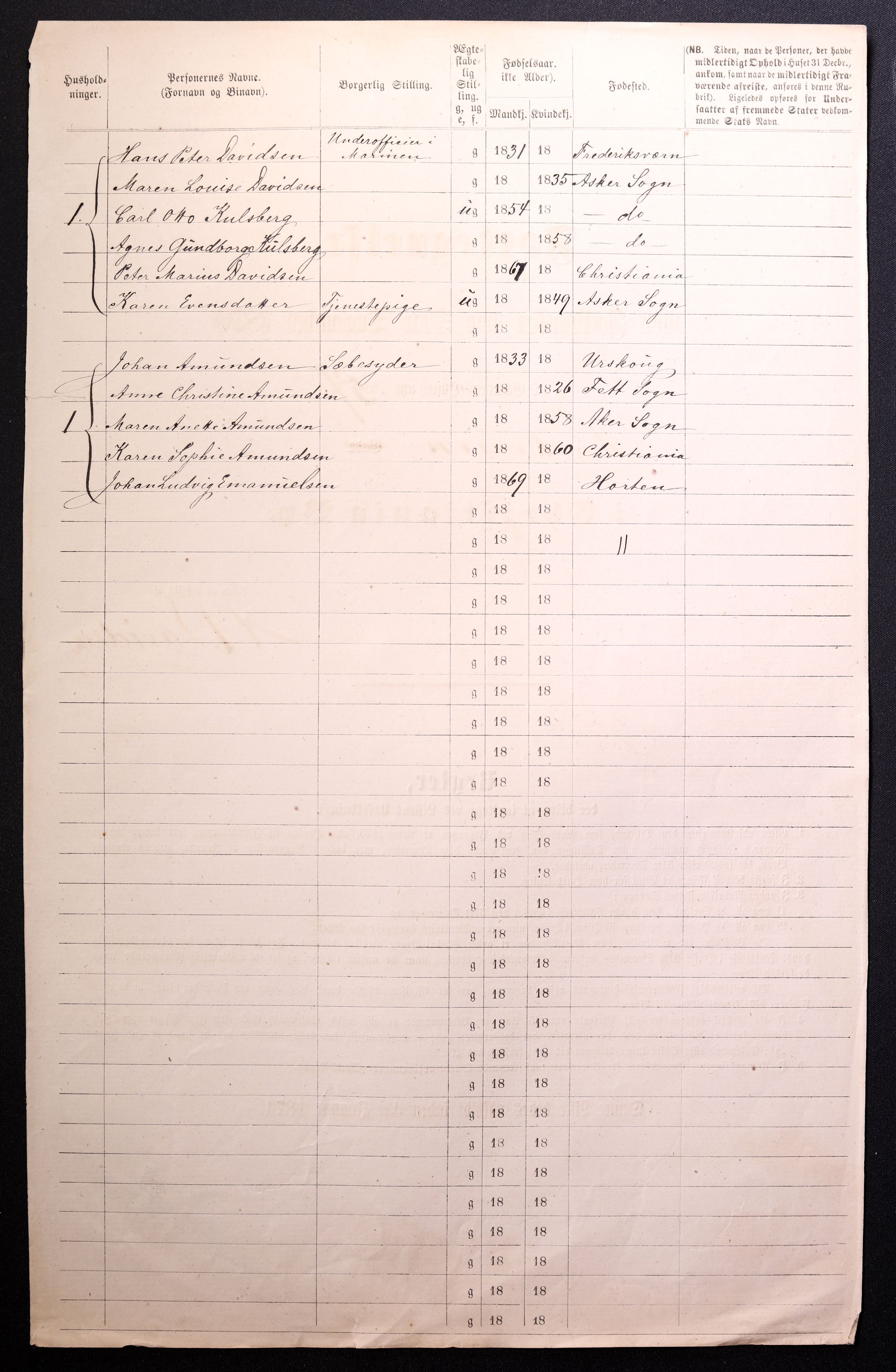 RA, 1870 census for 0301 Kristiania, 1870, p. 2242