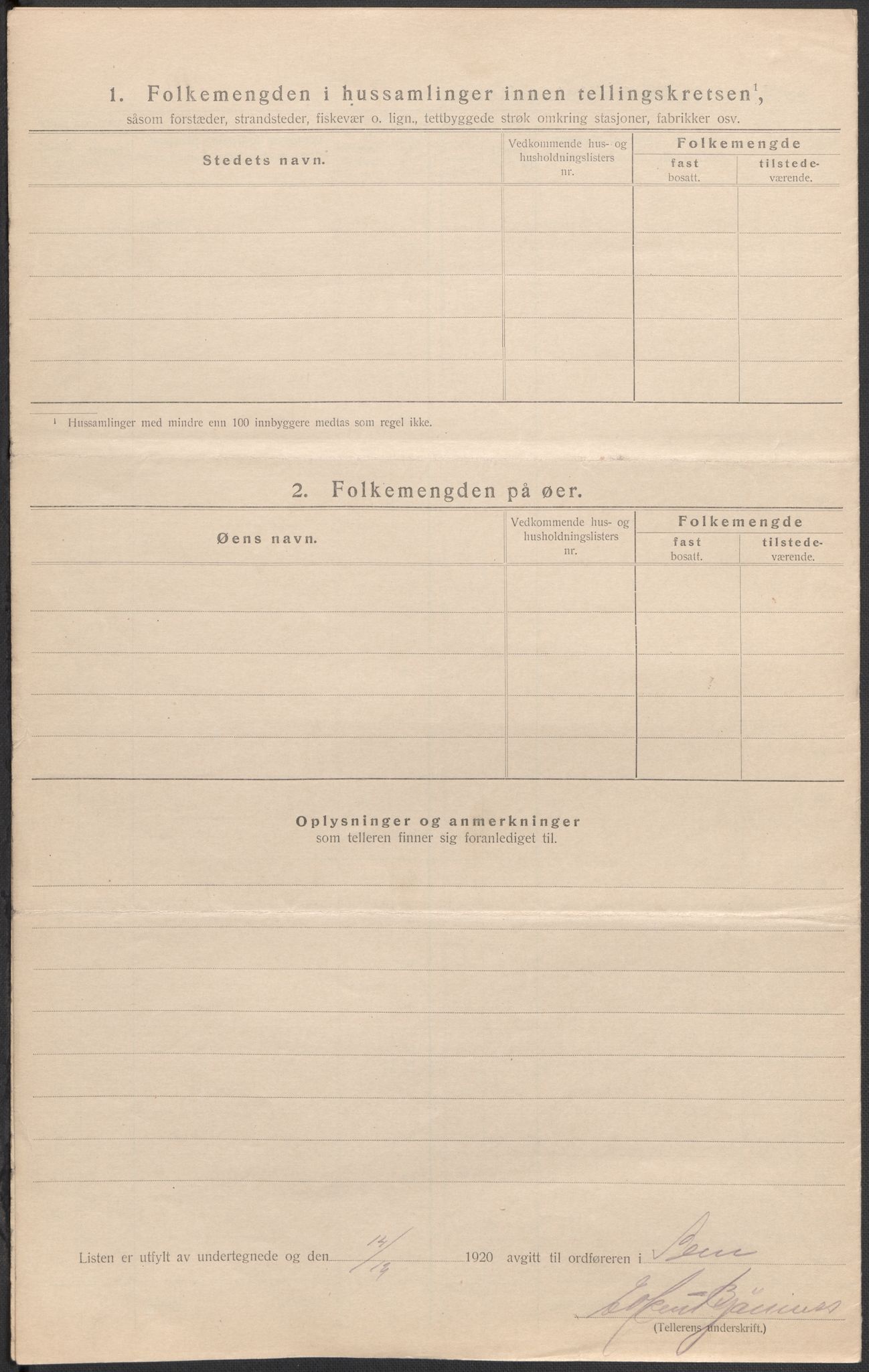 SAKO, 1920 census for Sem, 1920, p. 69