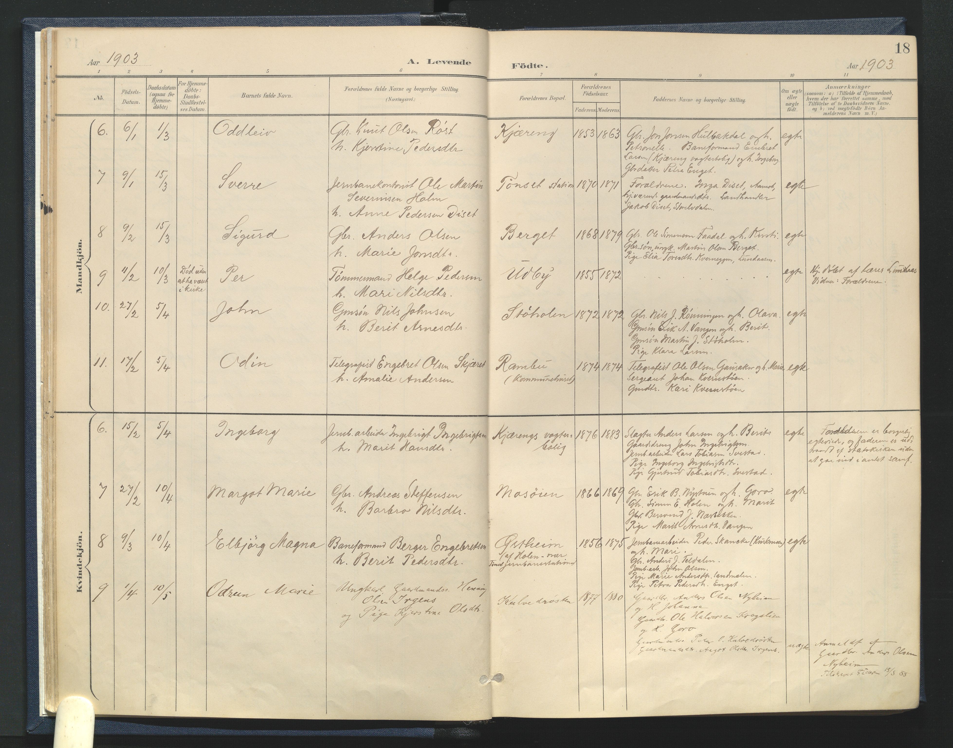 Tynset prestekontor, SAH/PREST-058/H/Ha/Haa/L0025: Parish register (official) no. 25, 1900-1914, p. 18