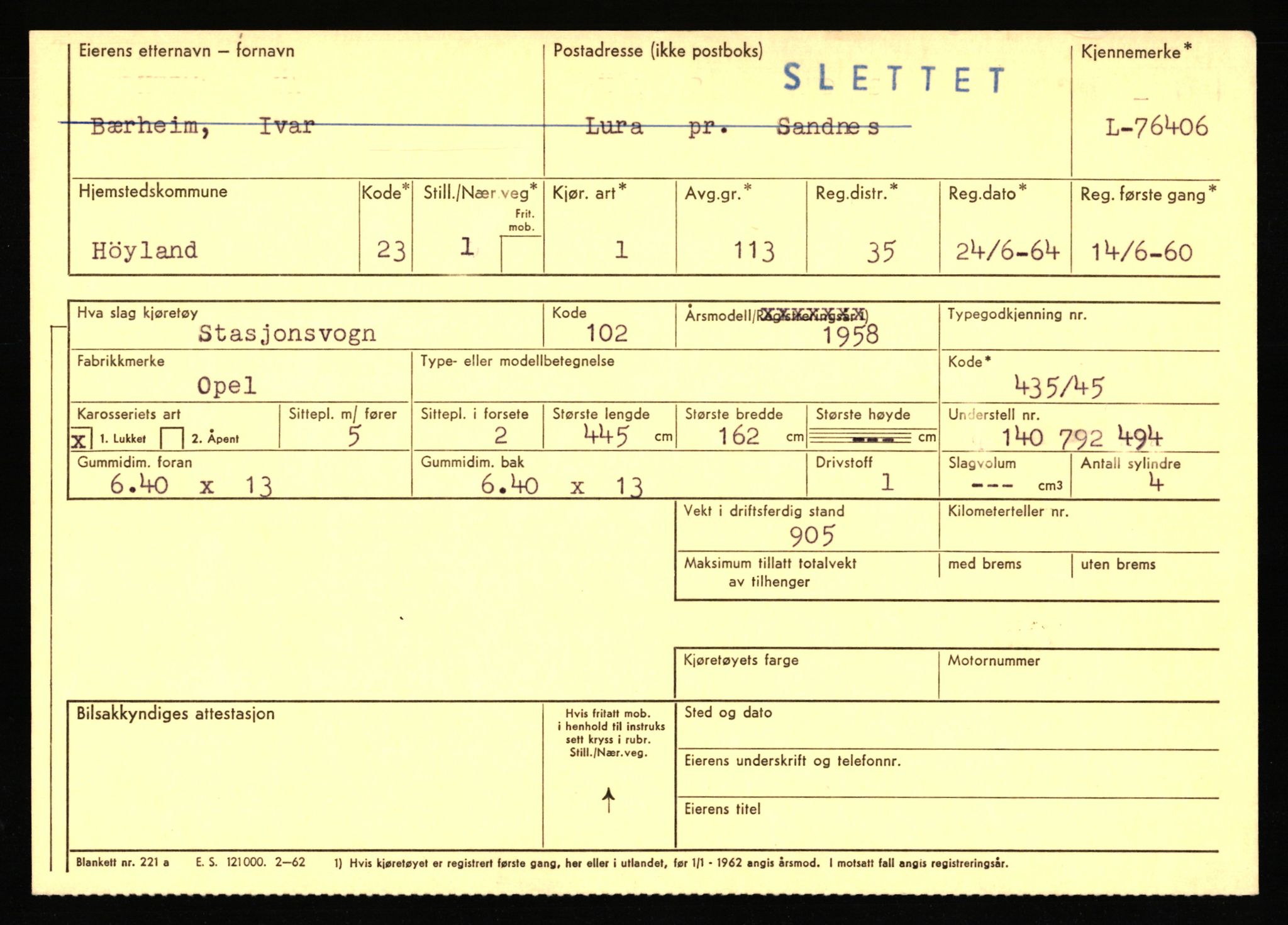 Stavanger trafikkstasjon, AV/SAST-A-101942/0/F/L0068: L-75000 - L-76799, 1930-1971, p. 1717