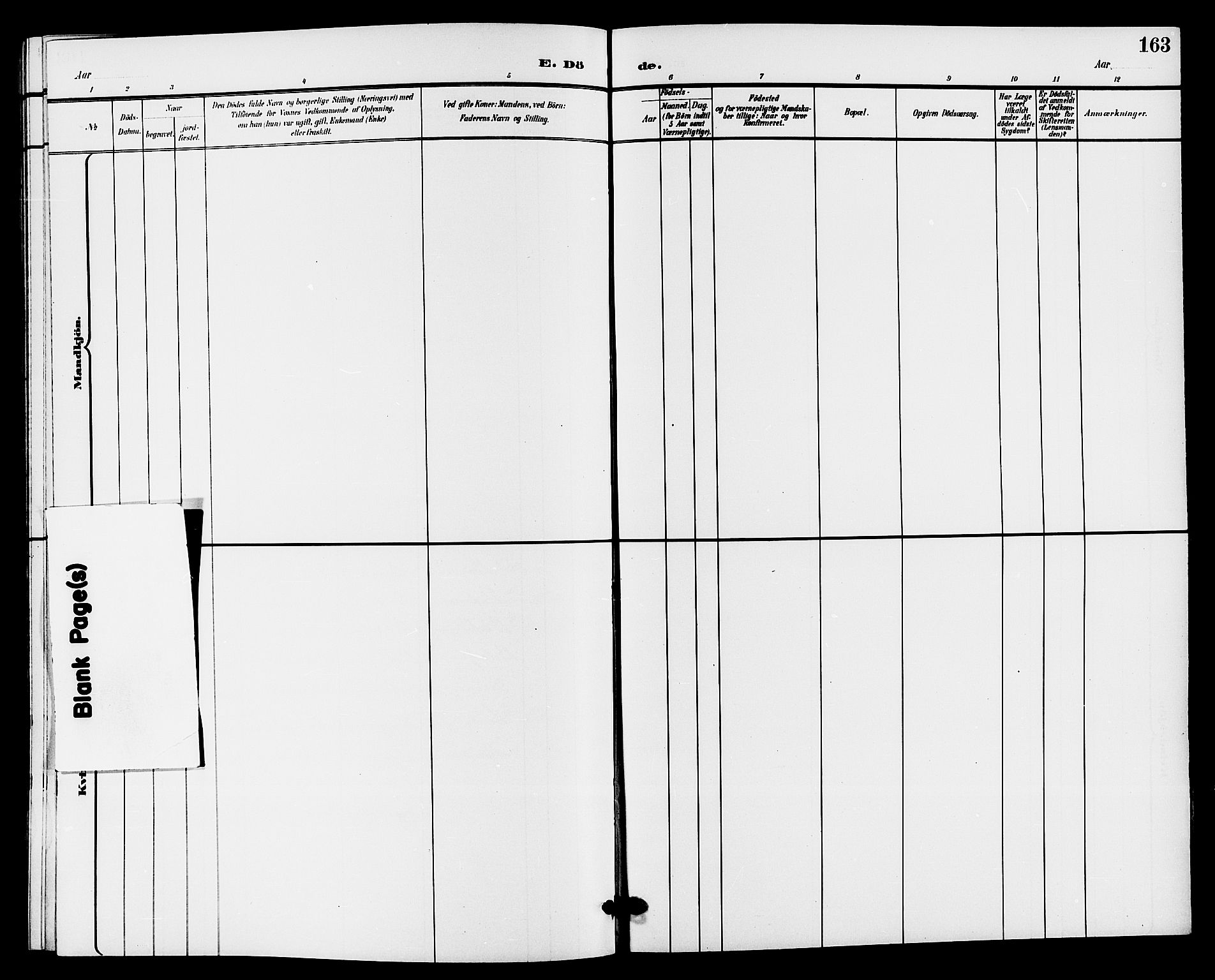 Bø kirkebøker, AV/SAKO-A-257/G/Ga/L0006: Parish register (copy) no. 6, 1898-1909, p. 163