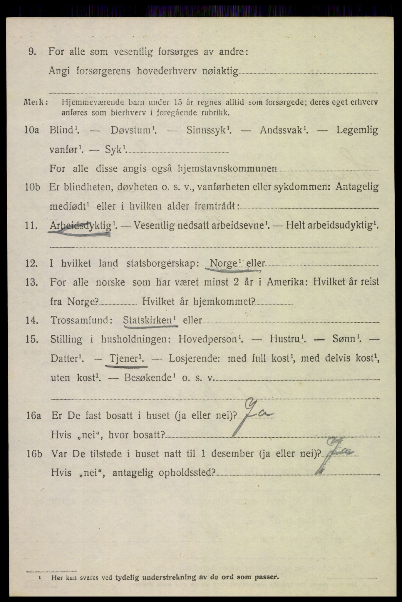 SAH, 1920 census for Snertingdal, 1920, p. 4470