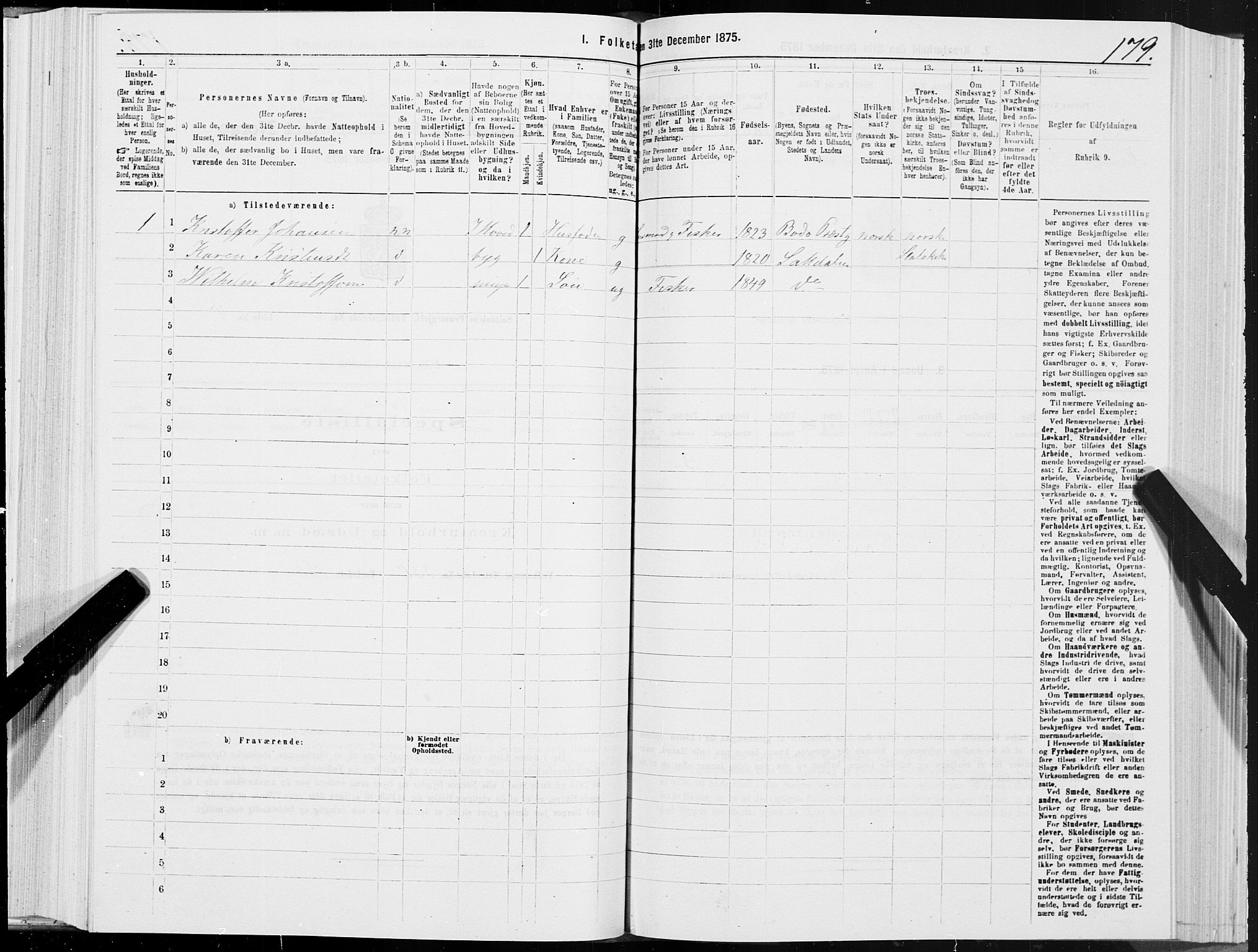 SAT, 1875 census for 1840P Saltdal, 1875, p. 1179