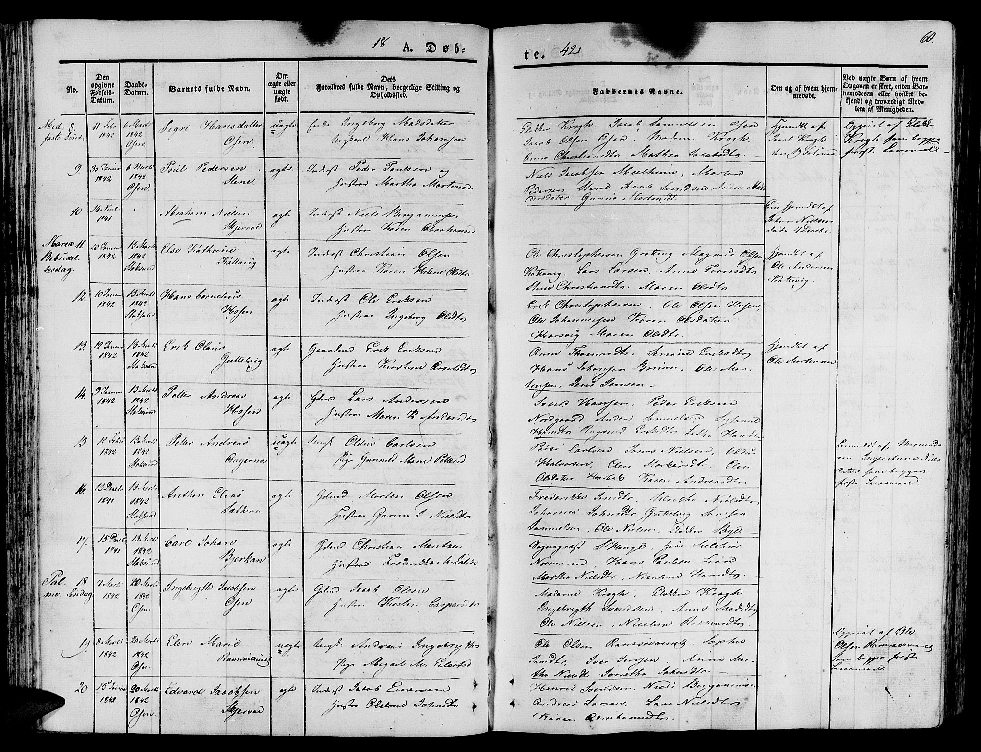 Ministerialprotokoller, klokkerbøker og fødselsregistre - Sør-Trøndelag, SAT/A-1456/657/L0703: Parish register (official) no. 657A04, 1831-1846, p. 60