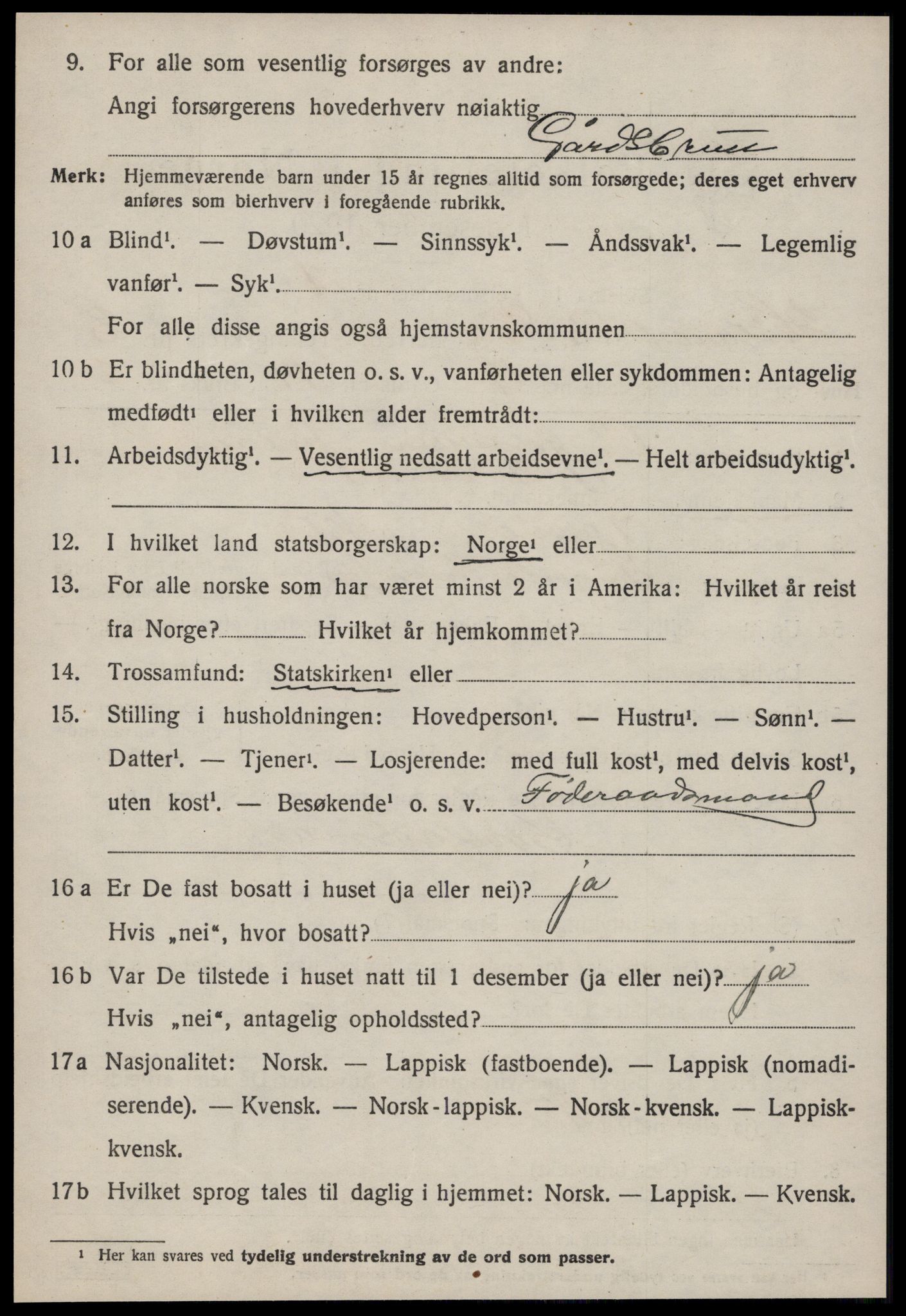 SAT, 1920 census for Hølonda, 1920, p. 1350