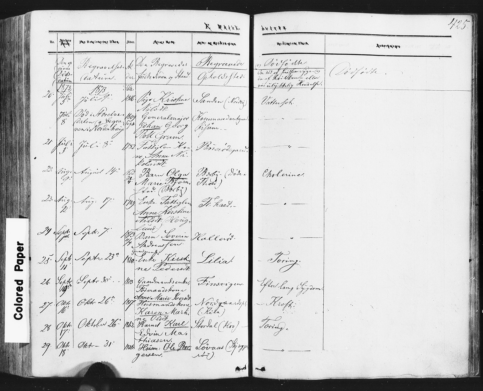 Idd prestekontor Kirkebøker, AV/SAO-A-10911/F/Fc/L0005: Parish register (official) no. III 5, 1861-1877, p. 425