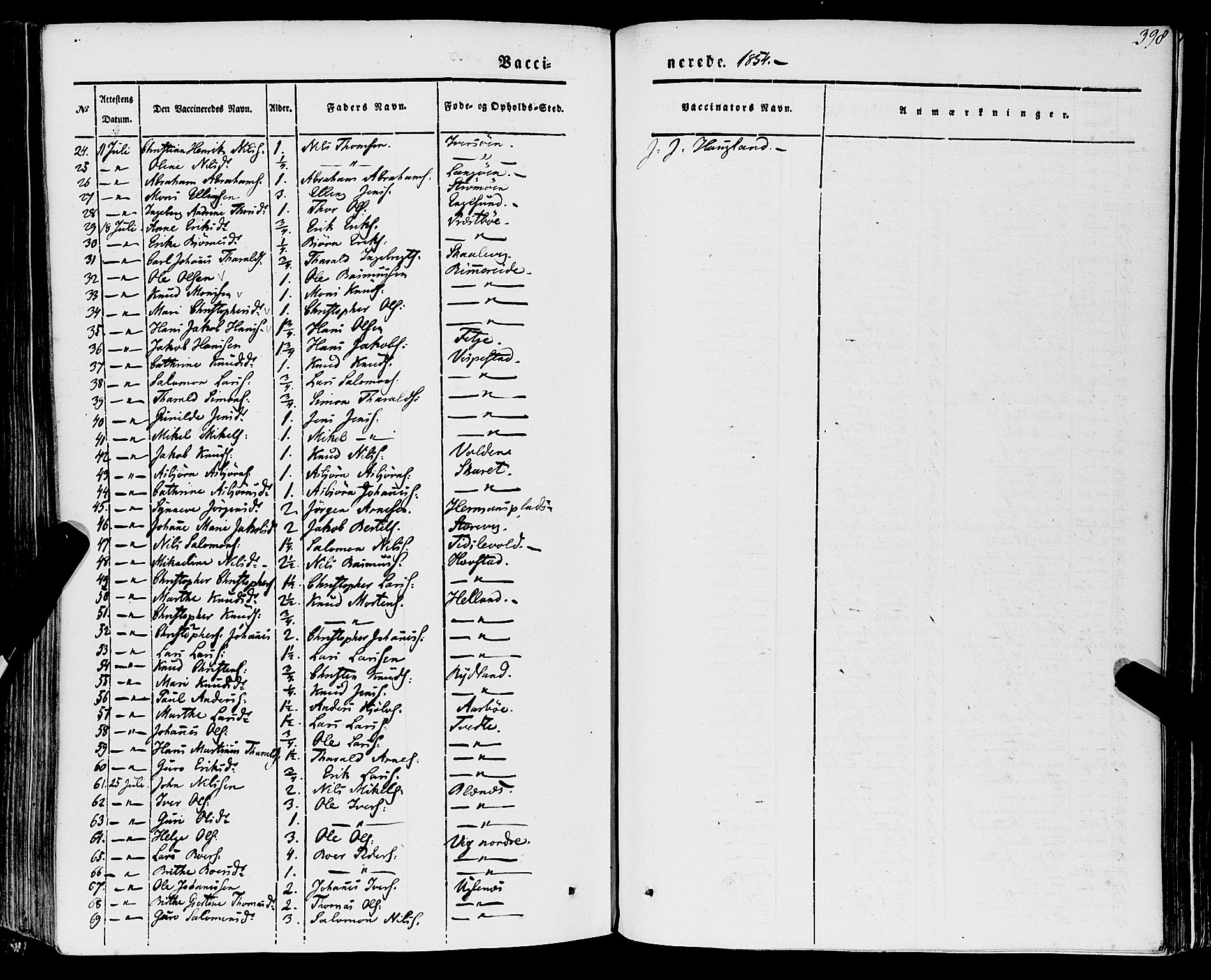 Stord sokneprestembete, SAB/A-78201/H/Haa: Parish register (official) no. A 7, 1841-1861, p. 398