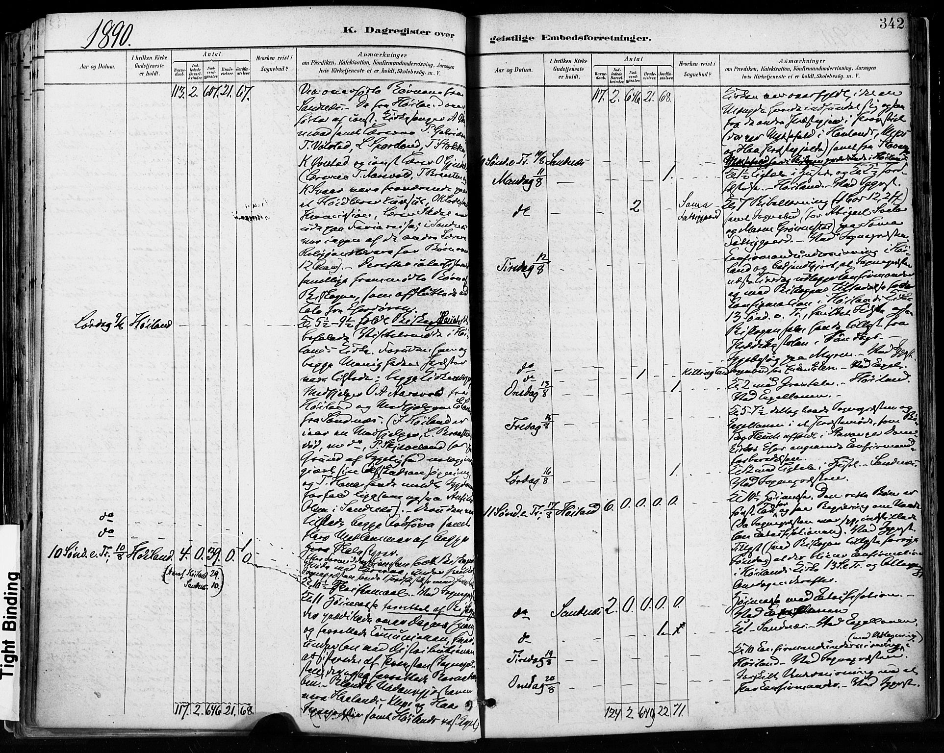 Høyland sokneprestkontor, AV/SAST-A-101799/001/30BA/L0013: Parish register (official) no. A 13.2, 1889-1898, p. 342