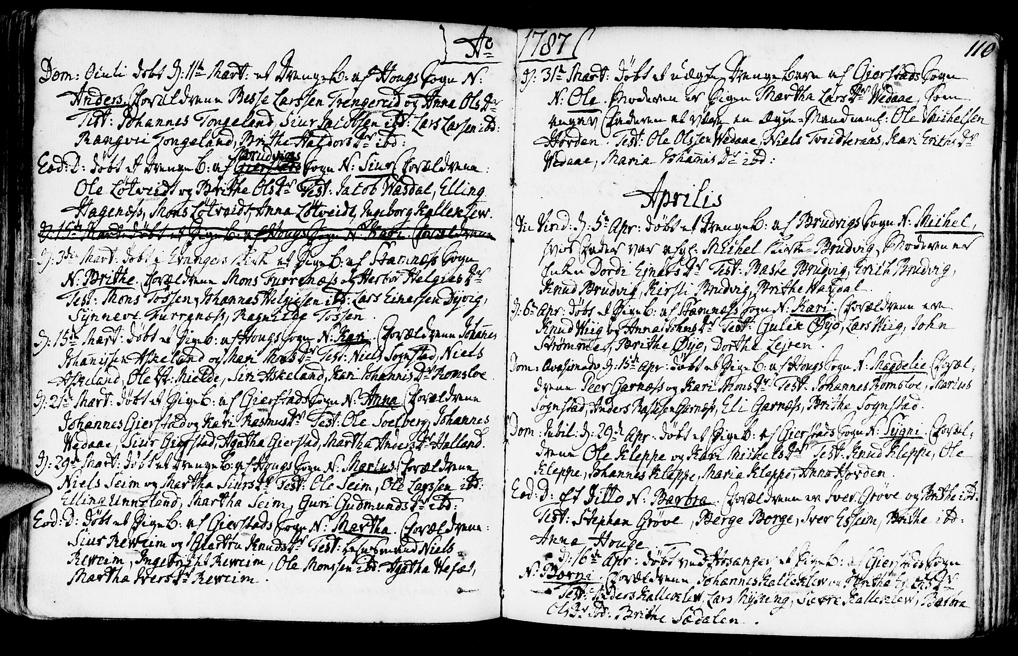 Haus sokneprestembete, SAB/A-75601/H/Haa: Parish register (official) no. A 10, 1782-1796, p. 110