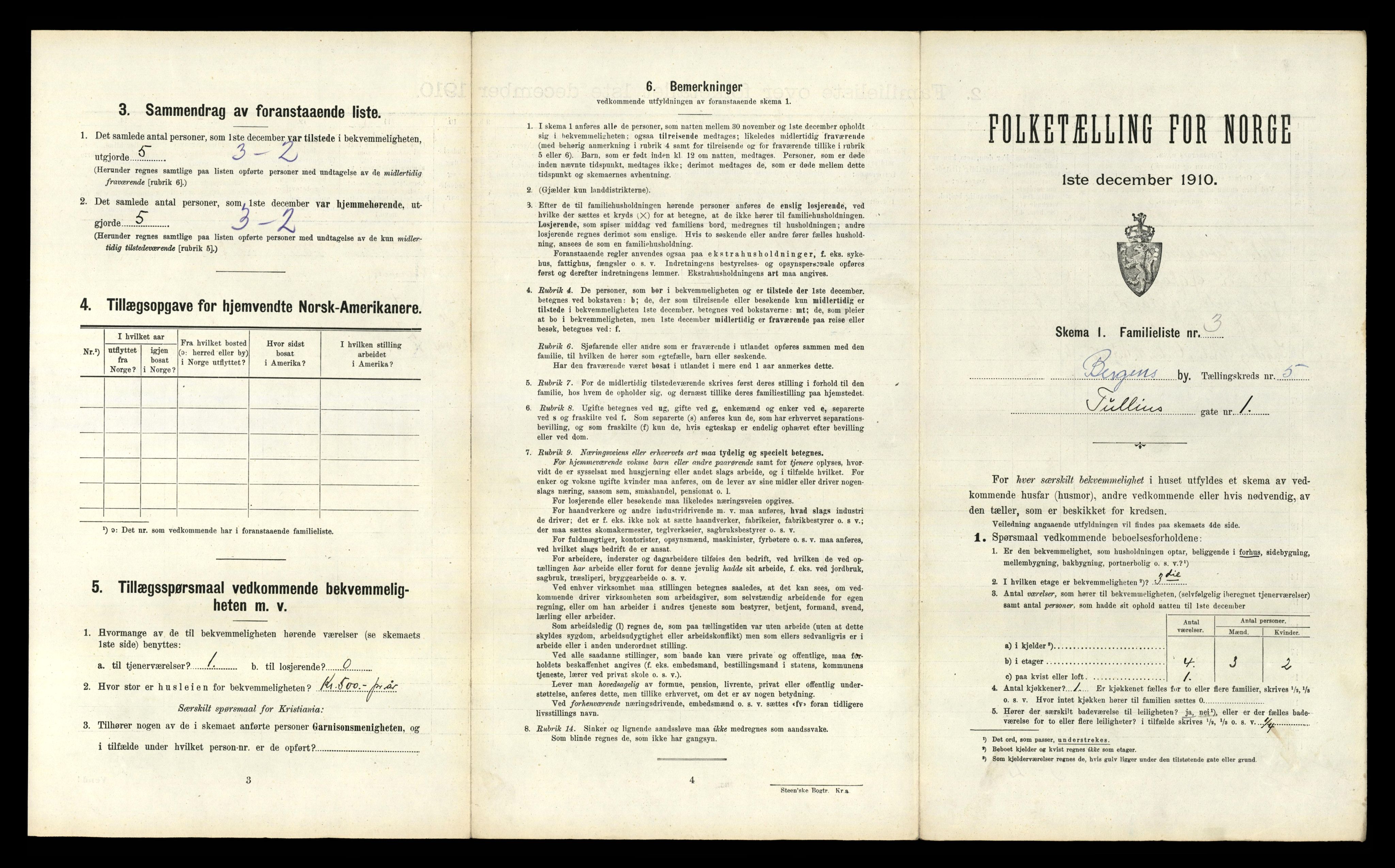 RA, 1910 census for Bergen, 1910, p. 1579