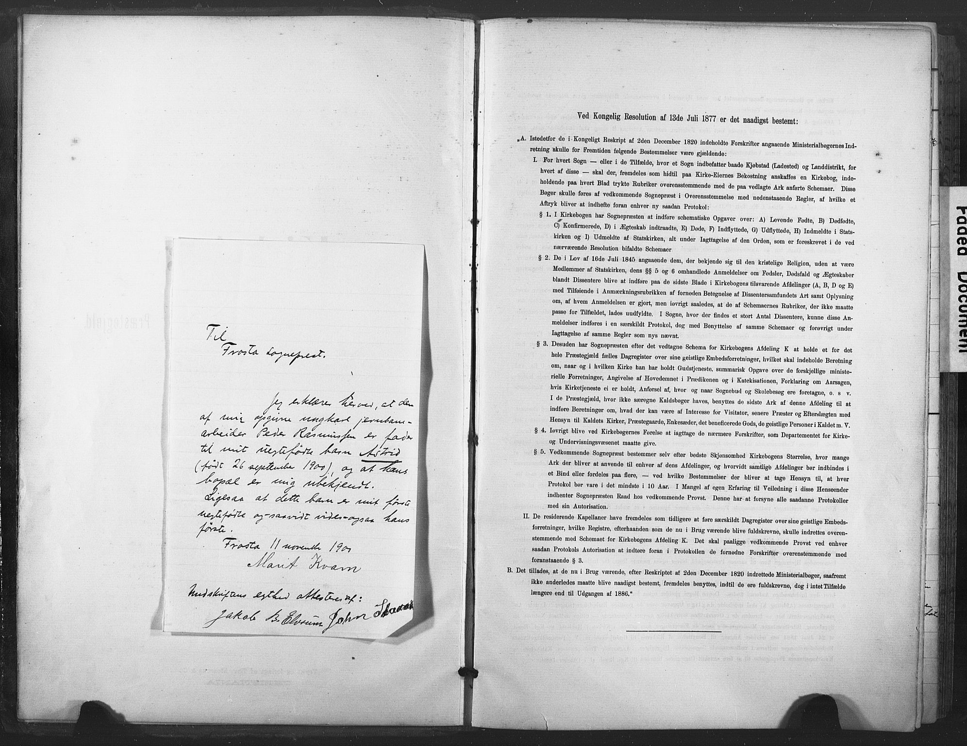 Ministerialprotokoller, klokkerbøker og fødselsregistre - Nord-Trøndelag, SAT/A-1458/713/L0122: Parish register (official) no. 713A11, 1899-1910