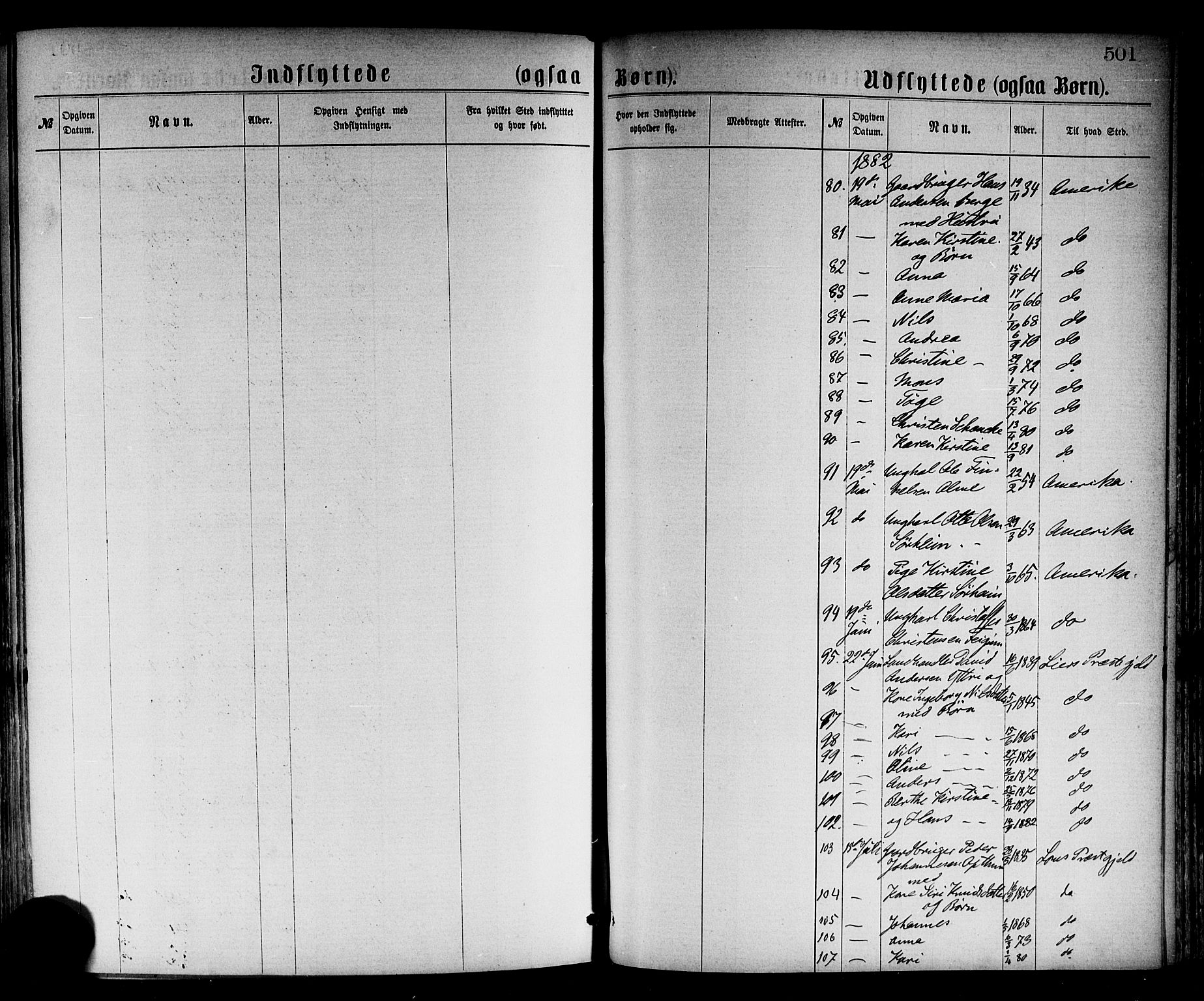 Luster sokneprestembete, AV/SAB-A-81101/H/Haa/Haaa/L0010: Parish register (official) no. A 10, 1871-1886, p. 501