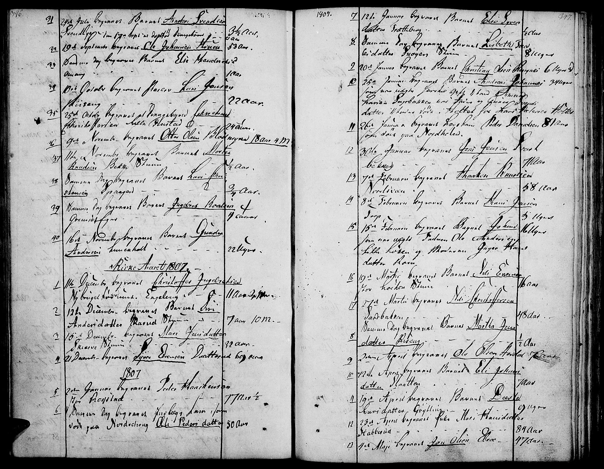 Løten prestekontor, SAH/PREST-022/K/Ka/L0004: Parish register (official) no. 4, 1801-1814, p. 346-347