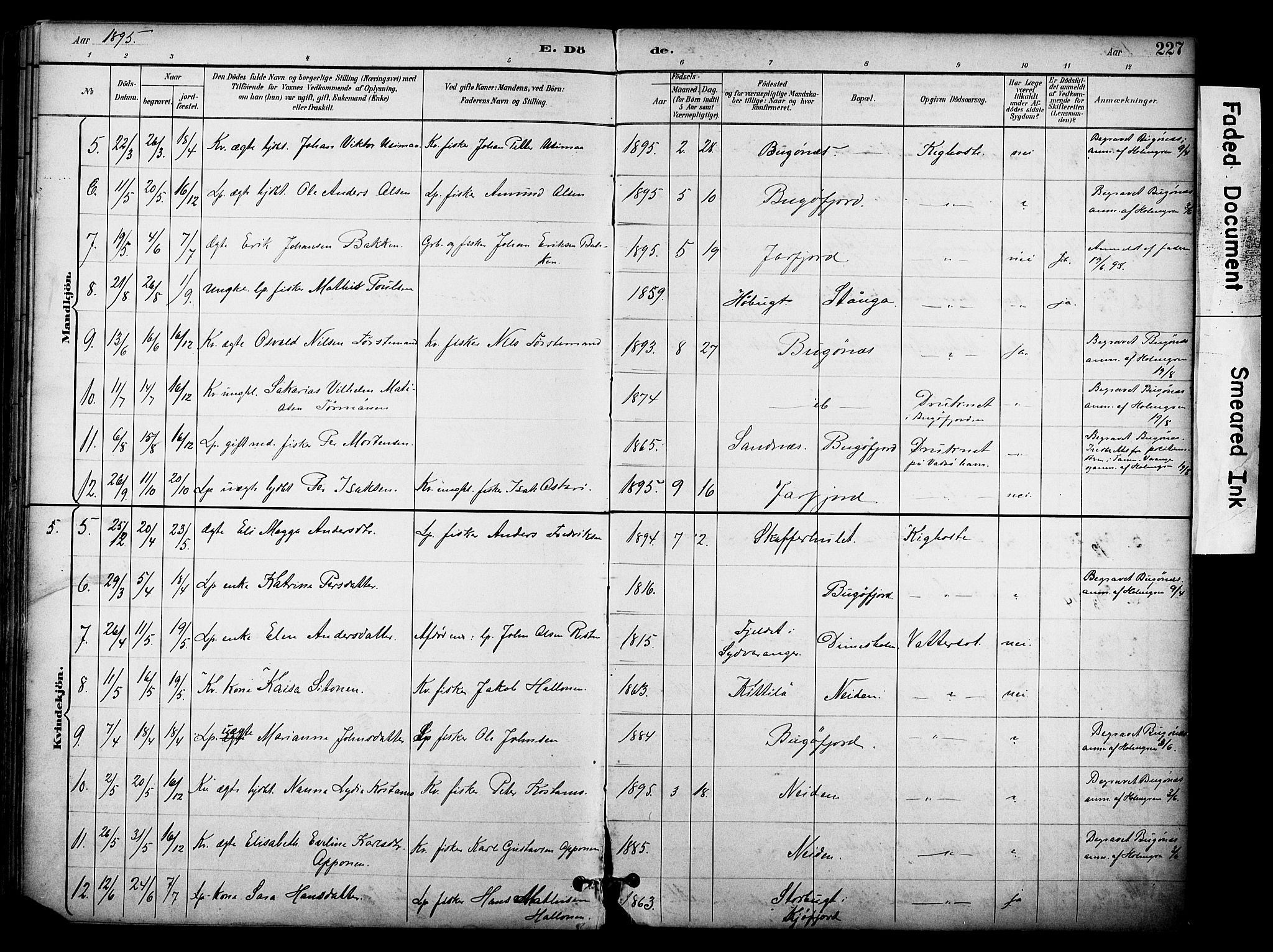 Sør-Varanger sokneprestkontor, AV/SATØ-S-1331/H/Ha/L0004kirke: Parish register (official) no. 4, 1891-1908, p. 227