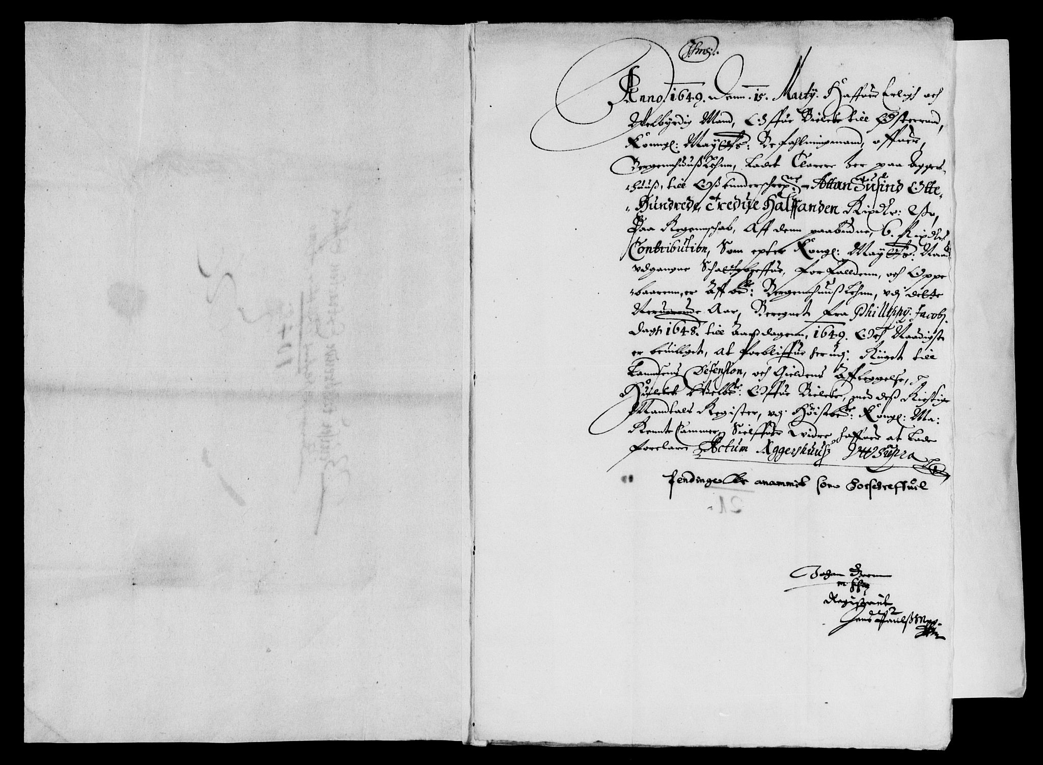 Rentekammeret inntil 1814, Reviderte regnskaper, Lensregnskaper, AV/RA-EA-5023/R/Rb/Rbt/L0113: Bergenhus len, 1648-1650