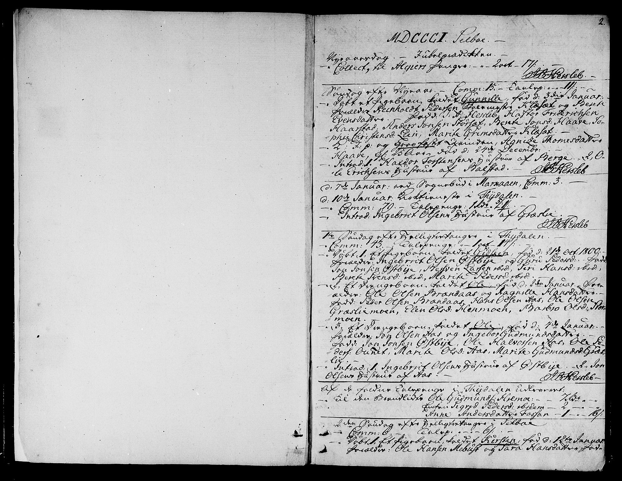 Ministerialprotokoller, klokkerbøker og fødselsregistre - Sør-Trøndelag, SAT/A-1456/695/L1140: Parish register (official) no. 695A03, 1801-1815, p. 2