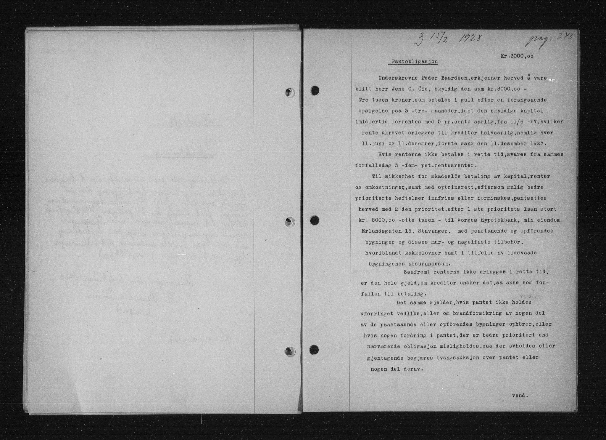 Stavanger byfogd, AV/SAST-A-101408/001/4/41/410/410BB/L0053: Mortgage book no. 41, 1927-1928, Deed date: 15.02.1928