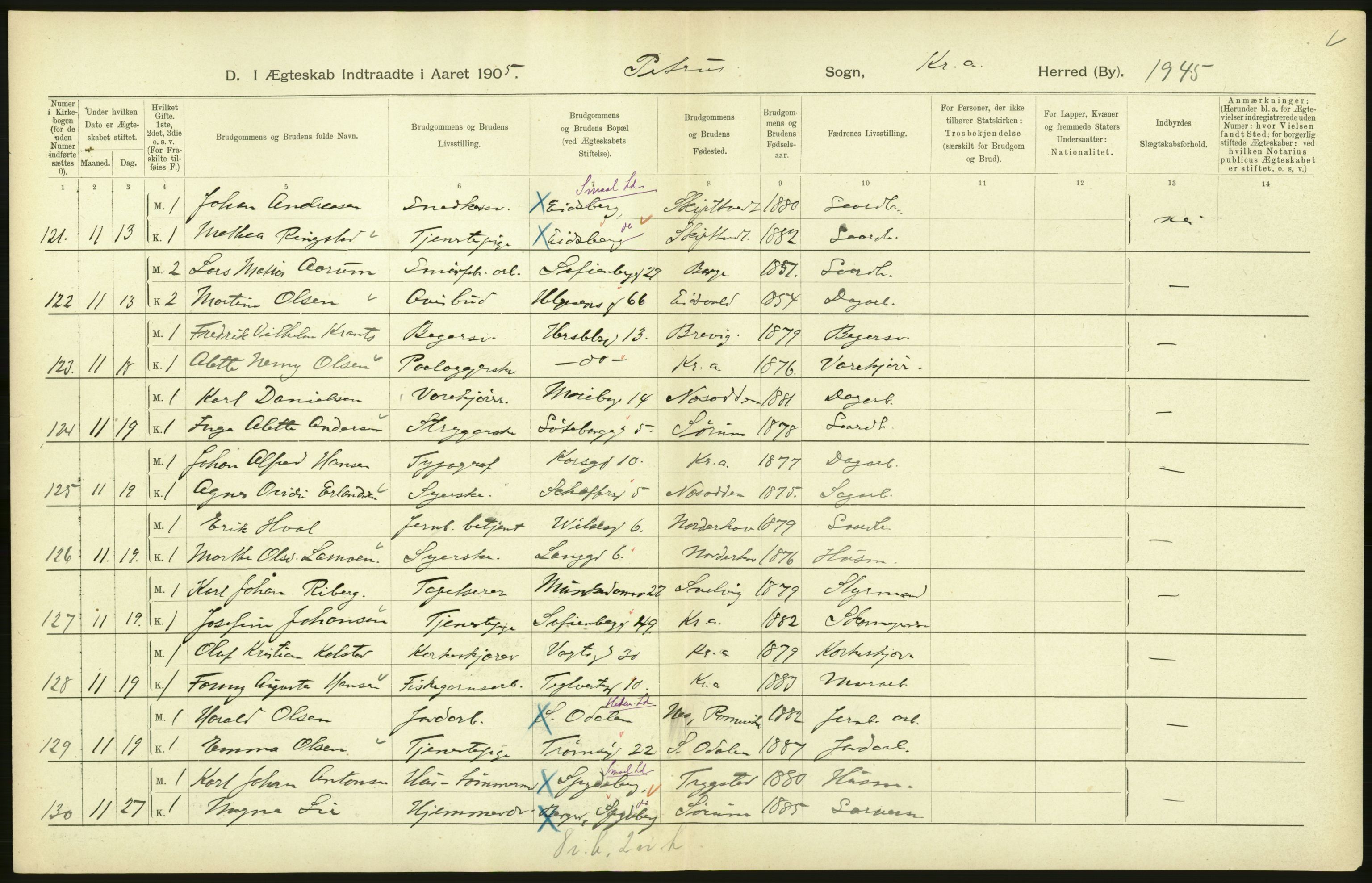 Statistisk sentralbyrå, Sosiodemografiske emner, Befolkning, AV/RA-S-2228/D/Df/Dfa/Dfaa/L0004: Kristiania: Gifte, døde, 1903, p. 642