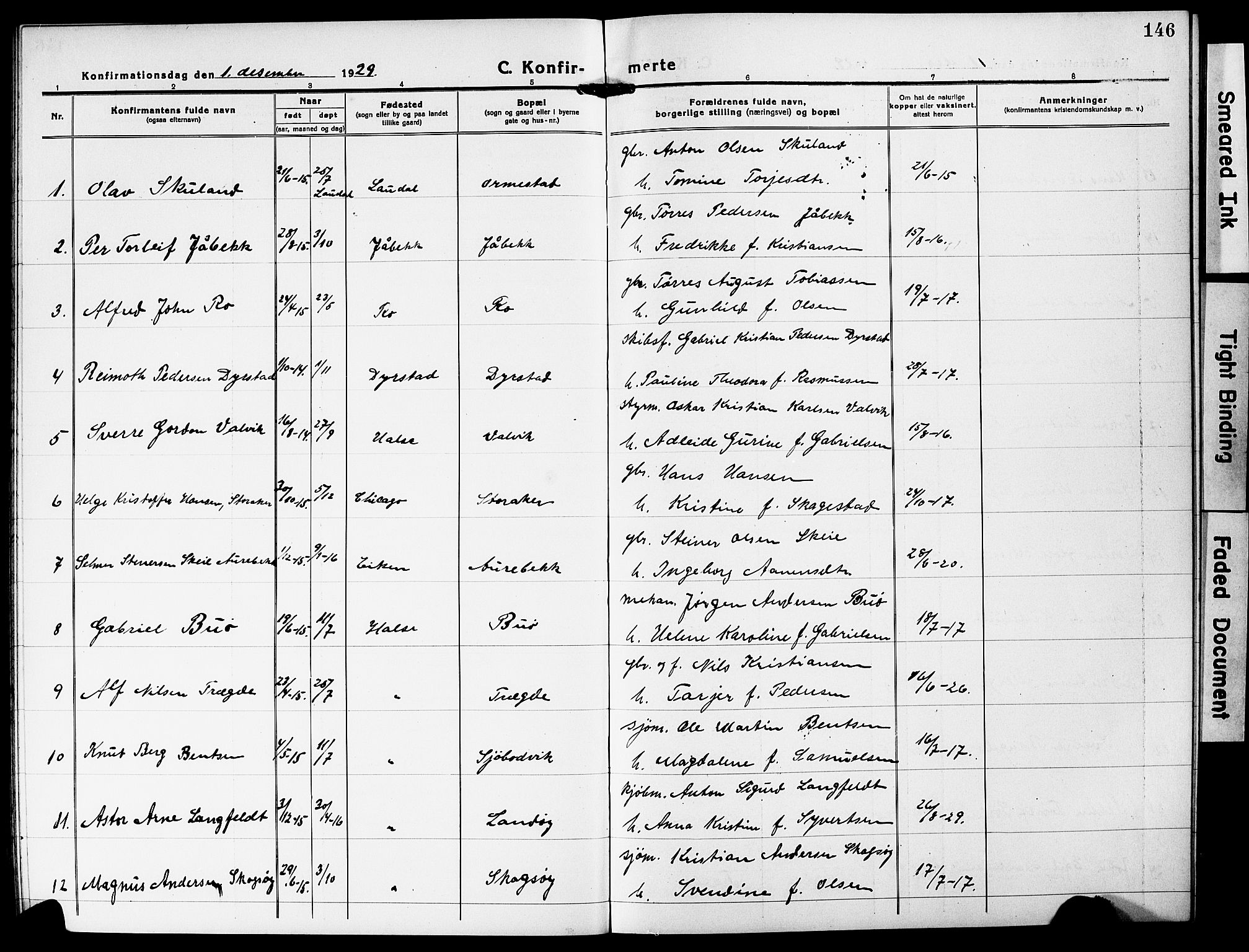 Mandal sokneprestkontor, SAK/1111-0030/F/Fb/Fba/L0013: Parish register (copy) no. B 7, 1918-1931, p. 146
