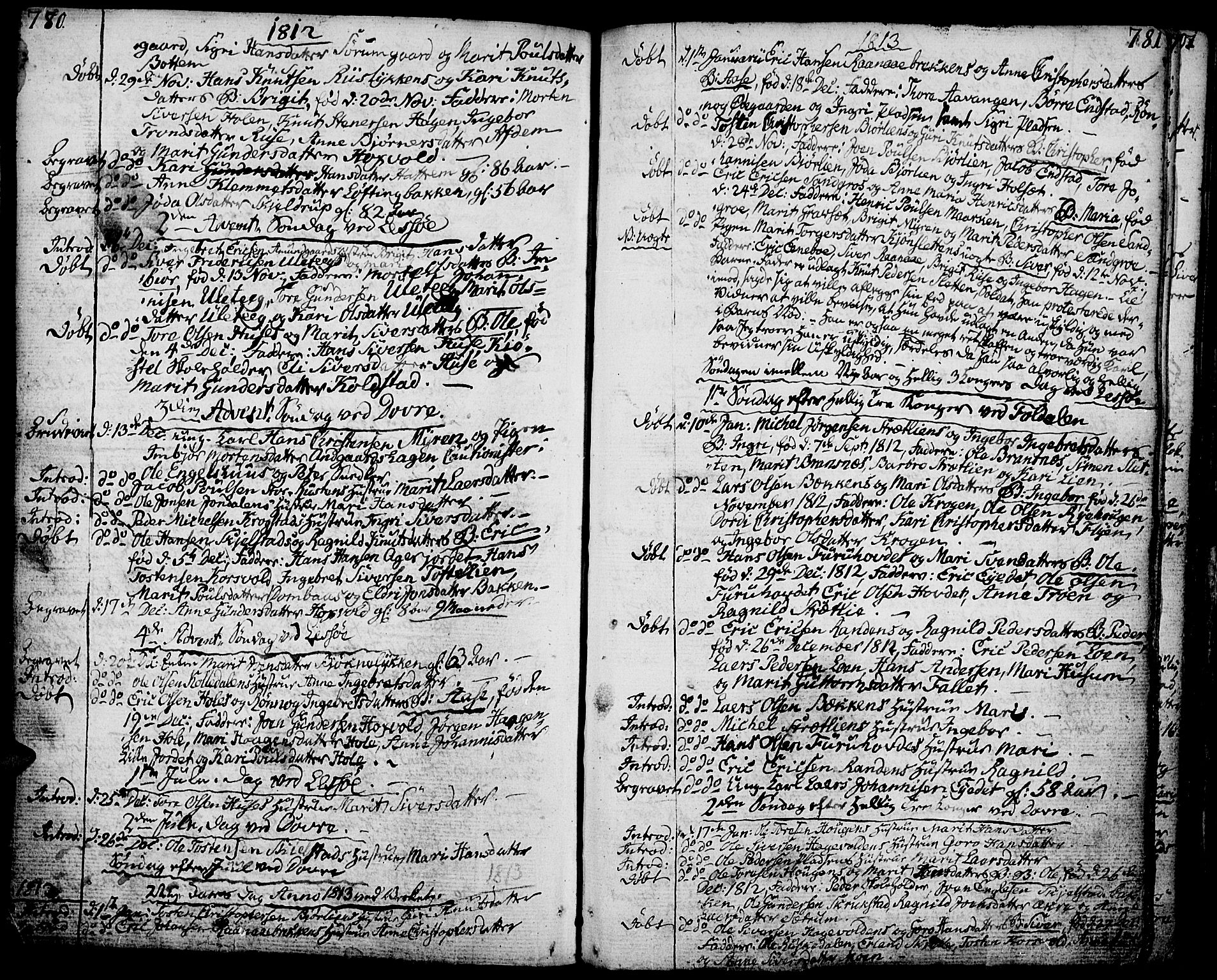 Lesja prestekontor, AV/SAH-PREST-068/H/Ha/Haa/L0003: Parish register (official) no. 3, 1777-1819, p. 780-781