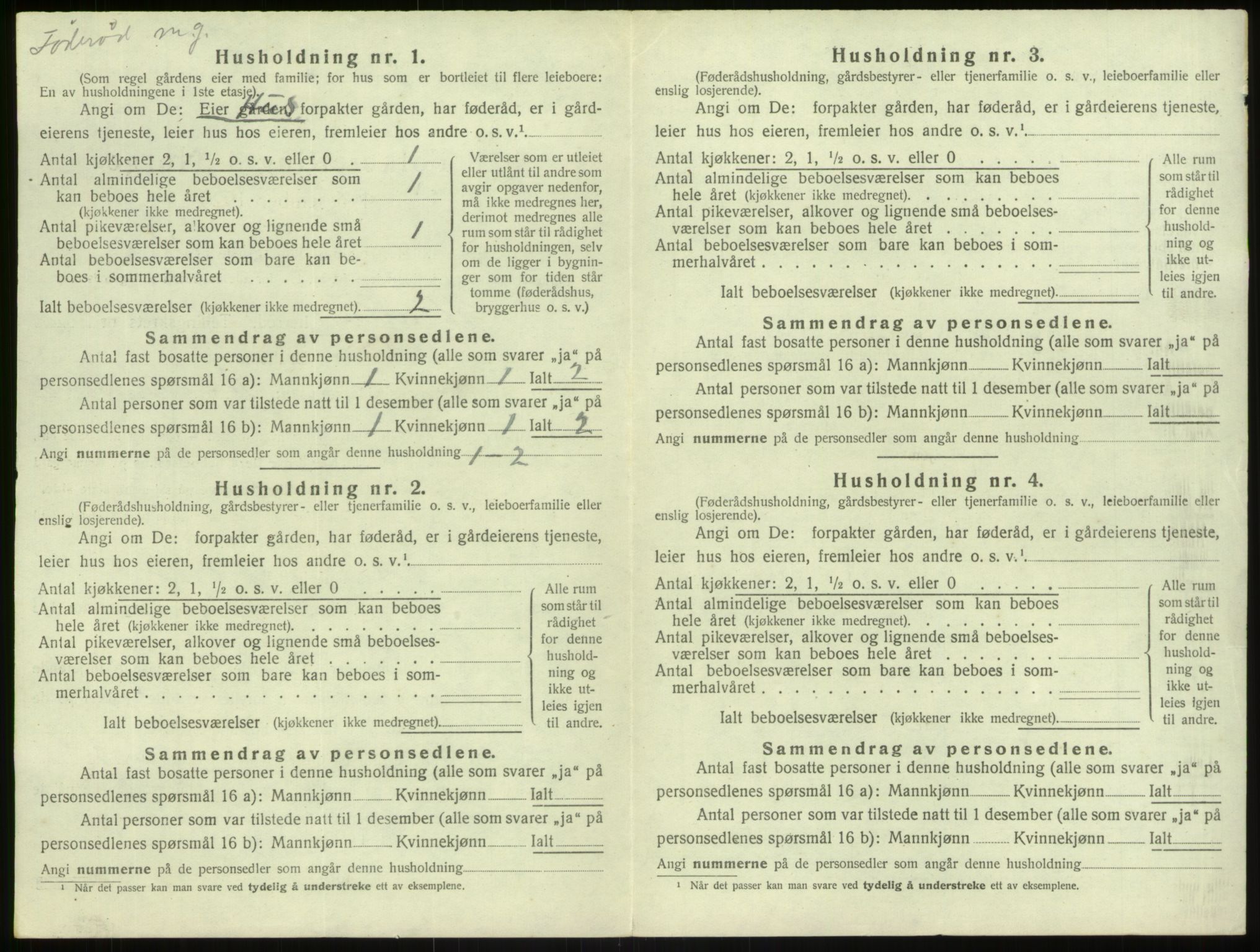 SAB, 1920 census for Herdla, 1920, p. 580