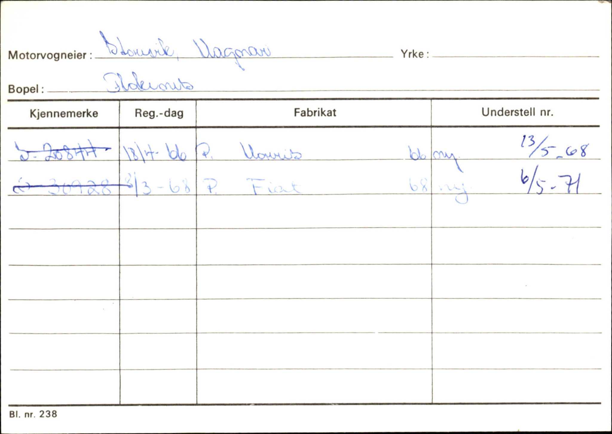 Statens vegvesen, Sogn og Fjordane vegkontor, AV/SAB-A-5301/4/F/L0132: Eigarregister Askvoll A-Å. Balestrand A-Å, 1945-1975, p. 1226