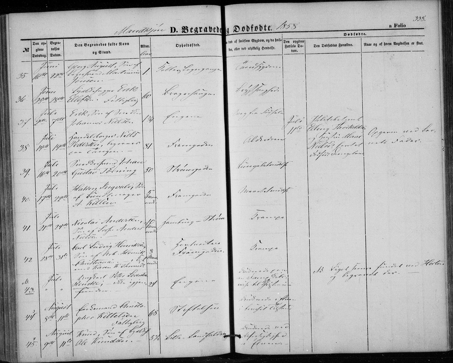 Bragernes kirkebøker, AV/SAKO-A-6/F/Fb/L0002: Parish register (official) no. II 2, 1848-1859, p. 338