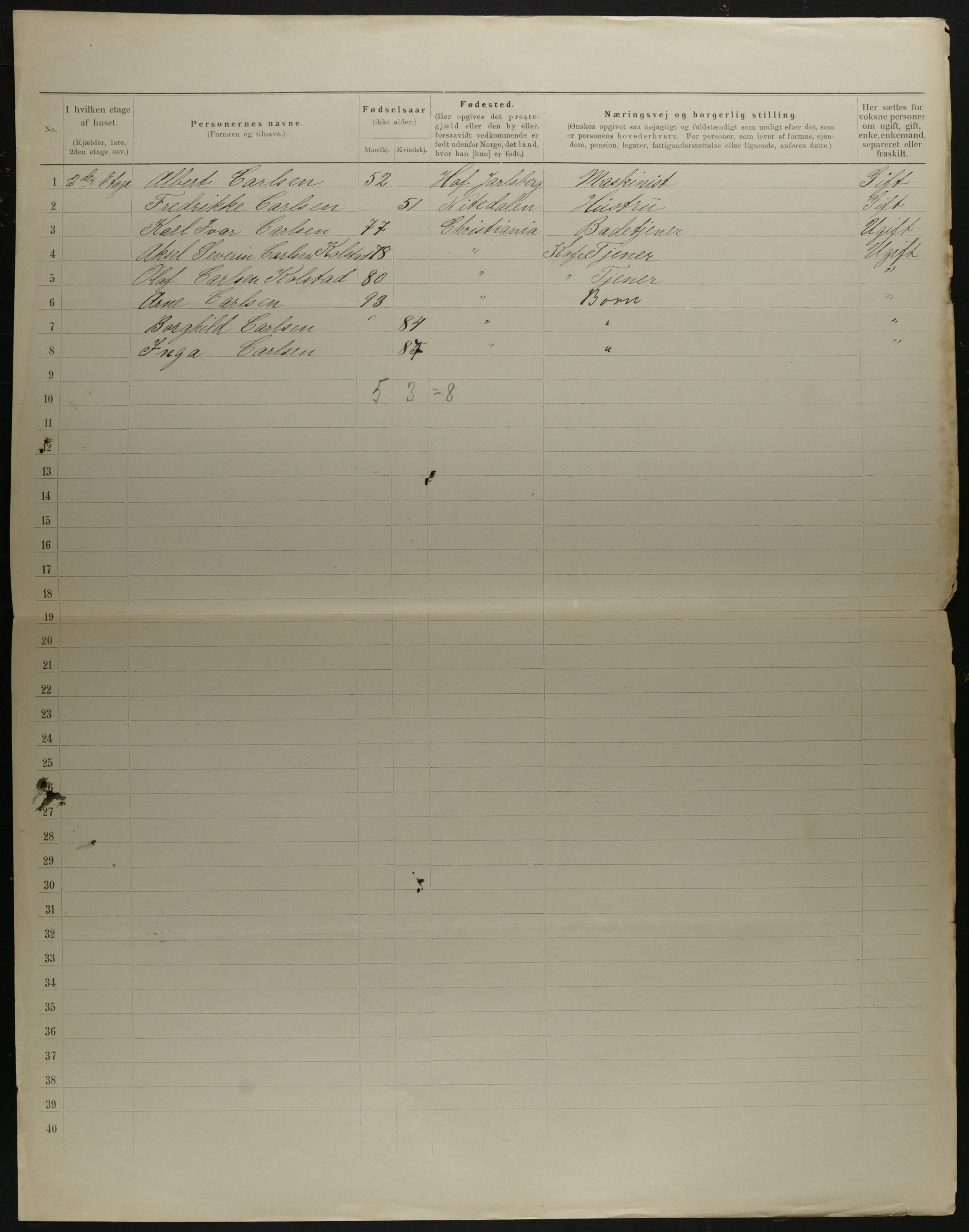 OBA, Municipal Census 1901 for Kristiania, 1901, p. 12763