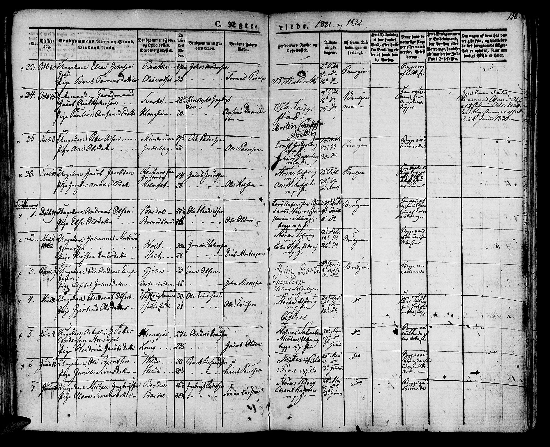 Ministerialprotokoller, klokkerbøker og fødselsregistre - Nord-Trøndelag, SAT/A-1458/741/L0390: Parish register (official) no. 741A04, 1822-1836, p. 156