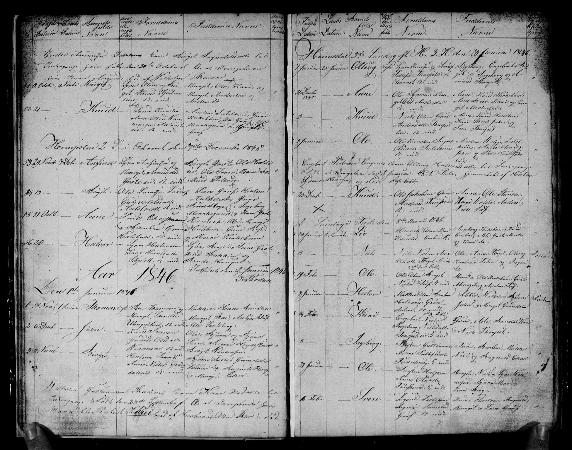 Gol kirkebøker, AV/SAKO-A-226/G/Gb/L0003: Parish register (copy) no. II 3, 1844-1858, p. 10-11