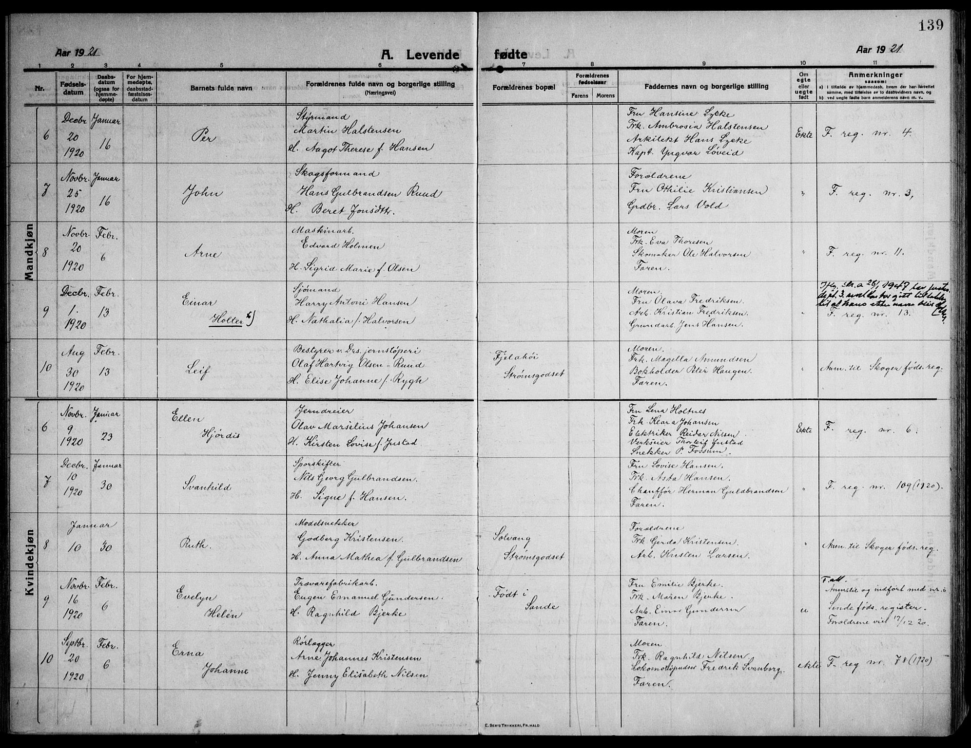 Strømsø kirkebøker, AV/SAKO-A-246/F/Fa/L0029: Parish register (official) no. I 27, 1915-1930, p. 139