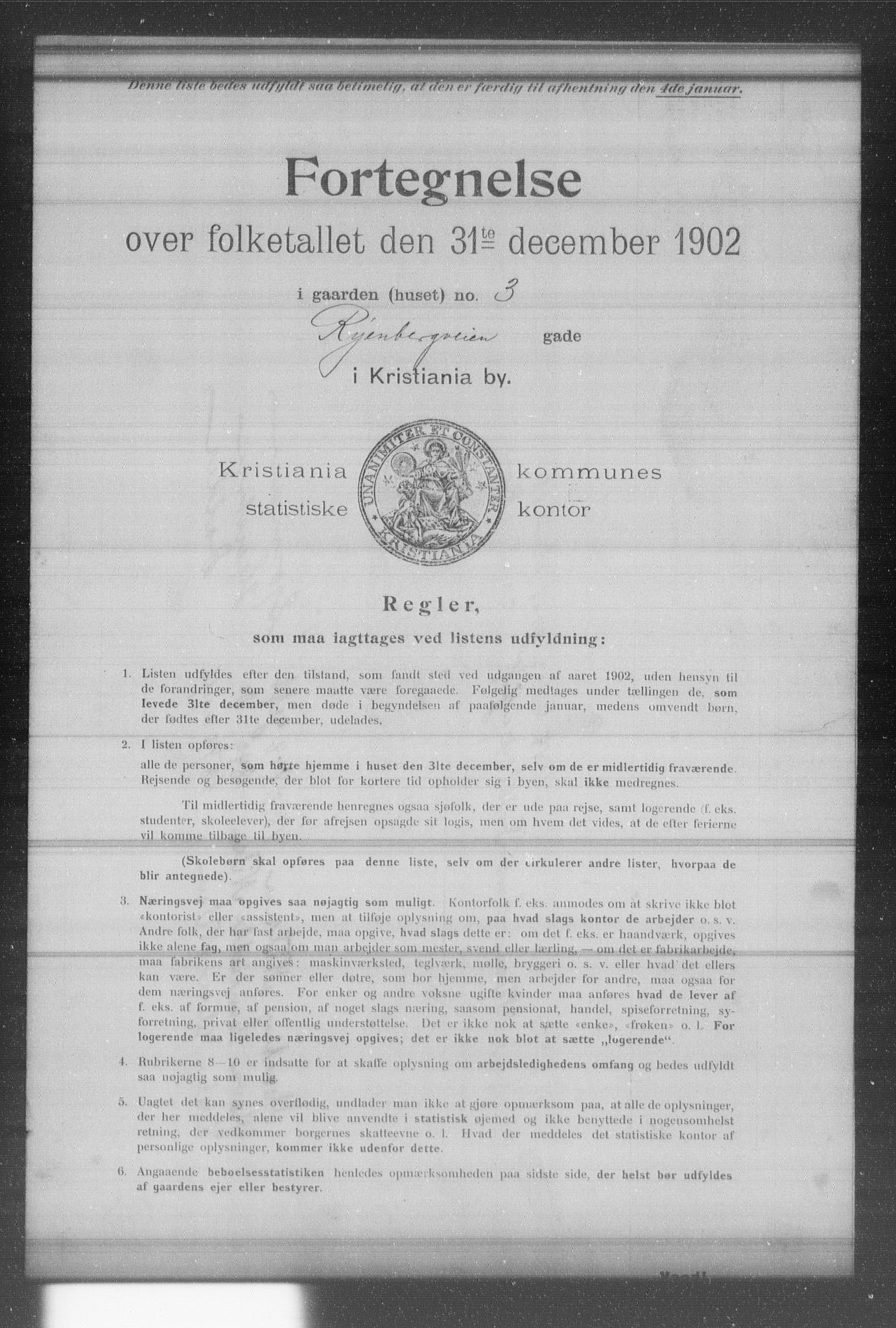 OBA, Municipal Census 1902 for Kristiania, 1902, p. 16231