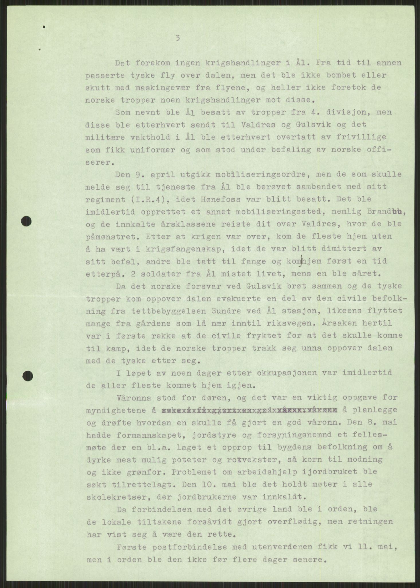 Forsvaret, Forsvarets krigshistoriske avdeling, AV/RA-RAFA-2017/Y/Ya/L0014: II-C-11-31 - Fylkesmenn.  Rapporter om krigsbegivenhetene 1940., 1940, p. 504