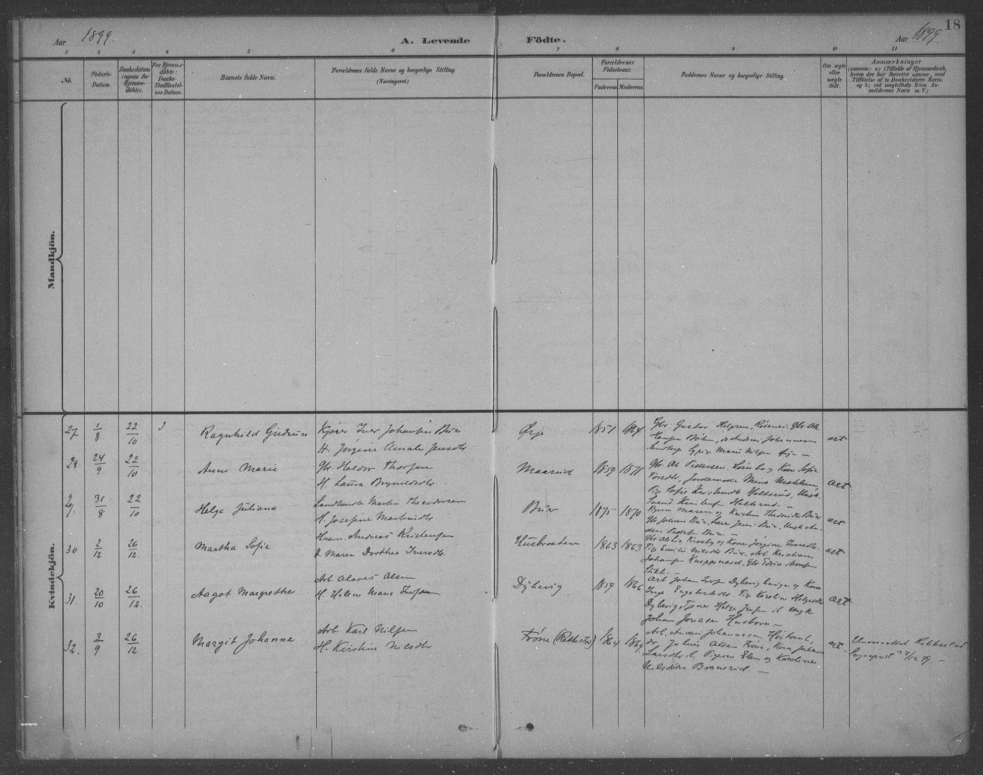 Aremark prestekontor Kirkebøker, AV/SAO-A-10899/F/Fb/L0005: Parish register (official) no. II 5, 1895-1919, p. 18