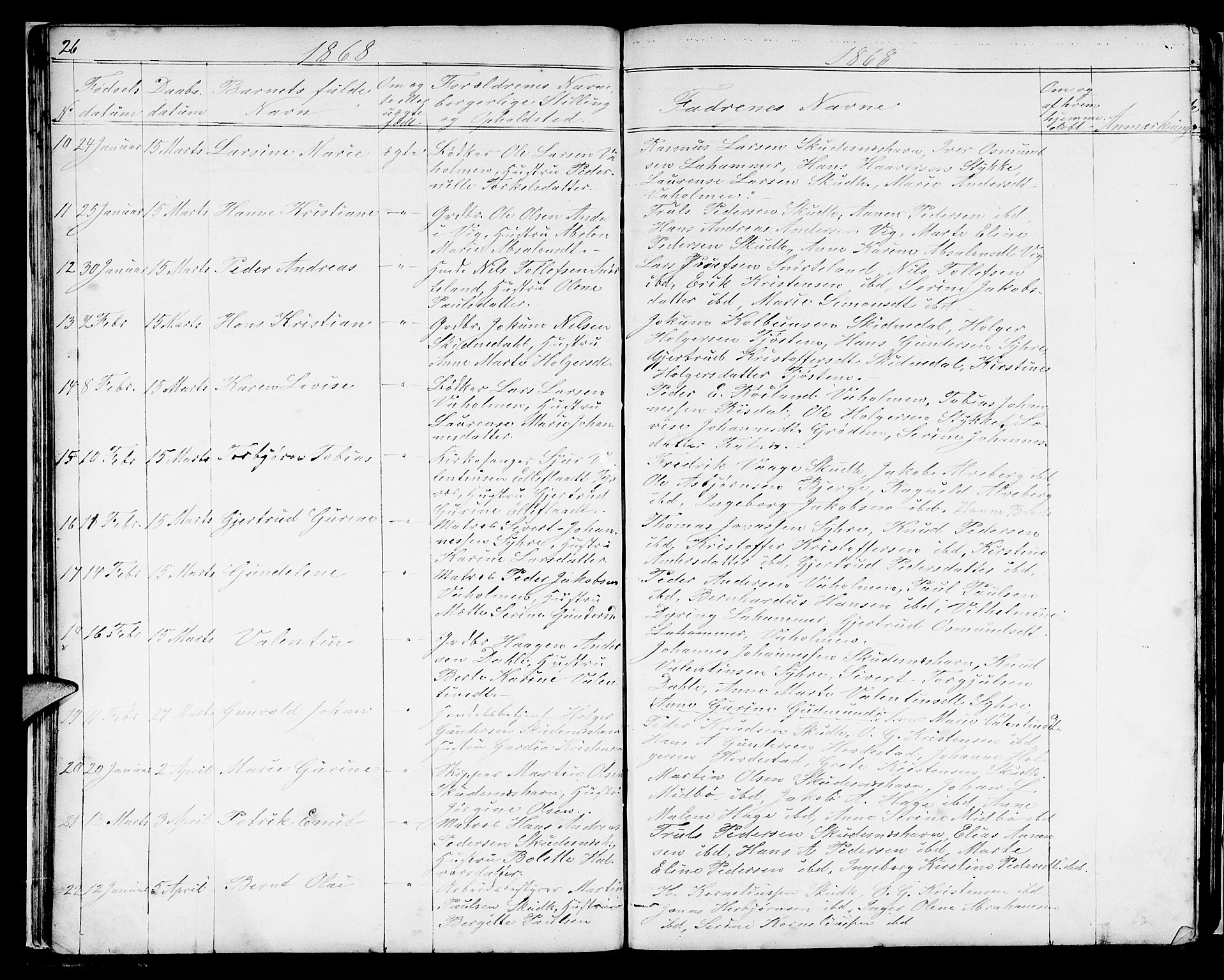 Skudenes sokneprestkontor, AV/SAST-A -101849/H/Ha/Hab/L0004: Parish register (copy) no. B 4, 1865-1884, p. 26