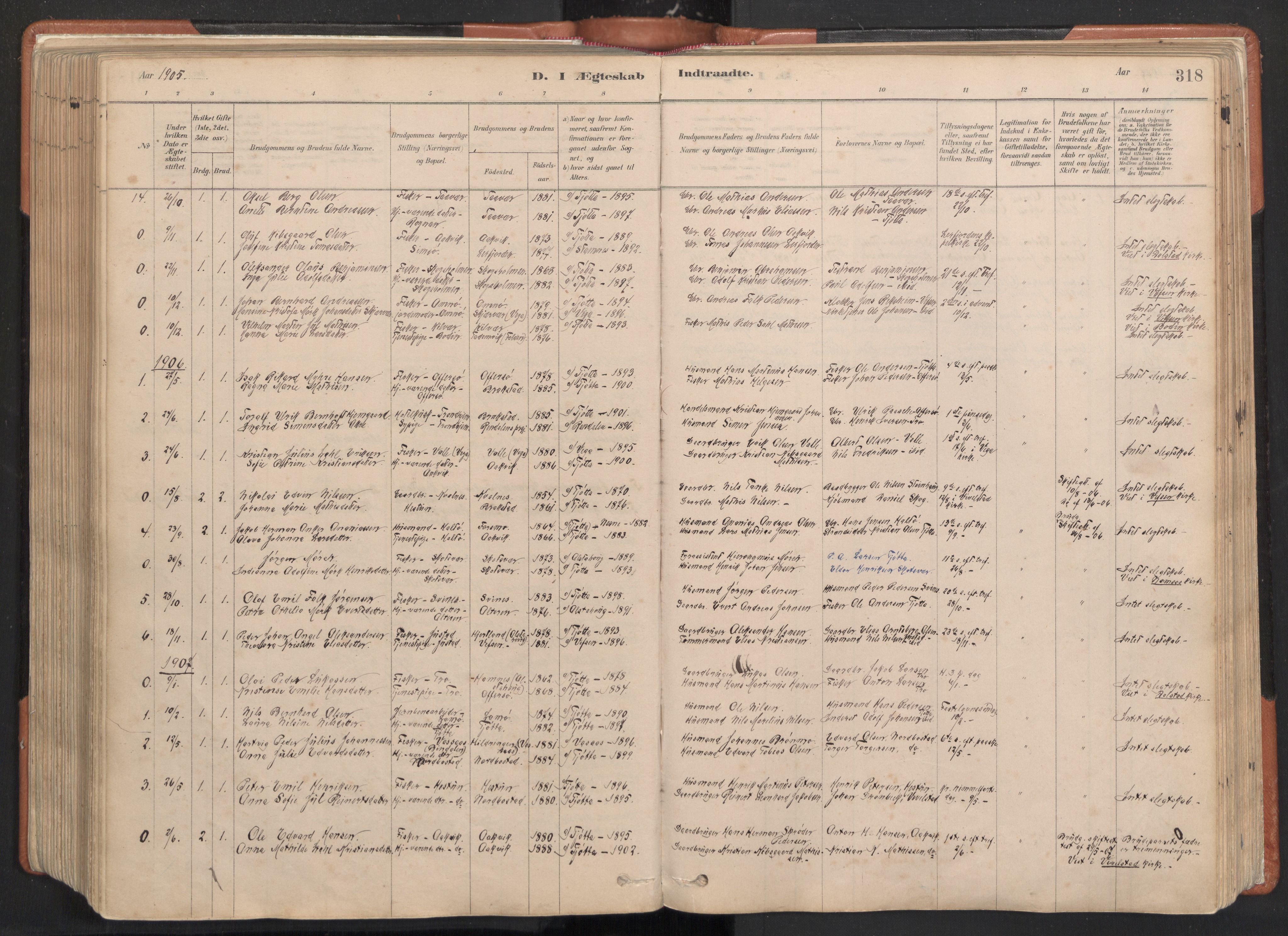 Ministerialprotokoller, klokkerbøker og fødselsregistre - Nordland, AV/SAT-A-1459/817/L0264: Parish register (official) no. 817A04, 1878-1907, p. 318