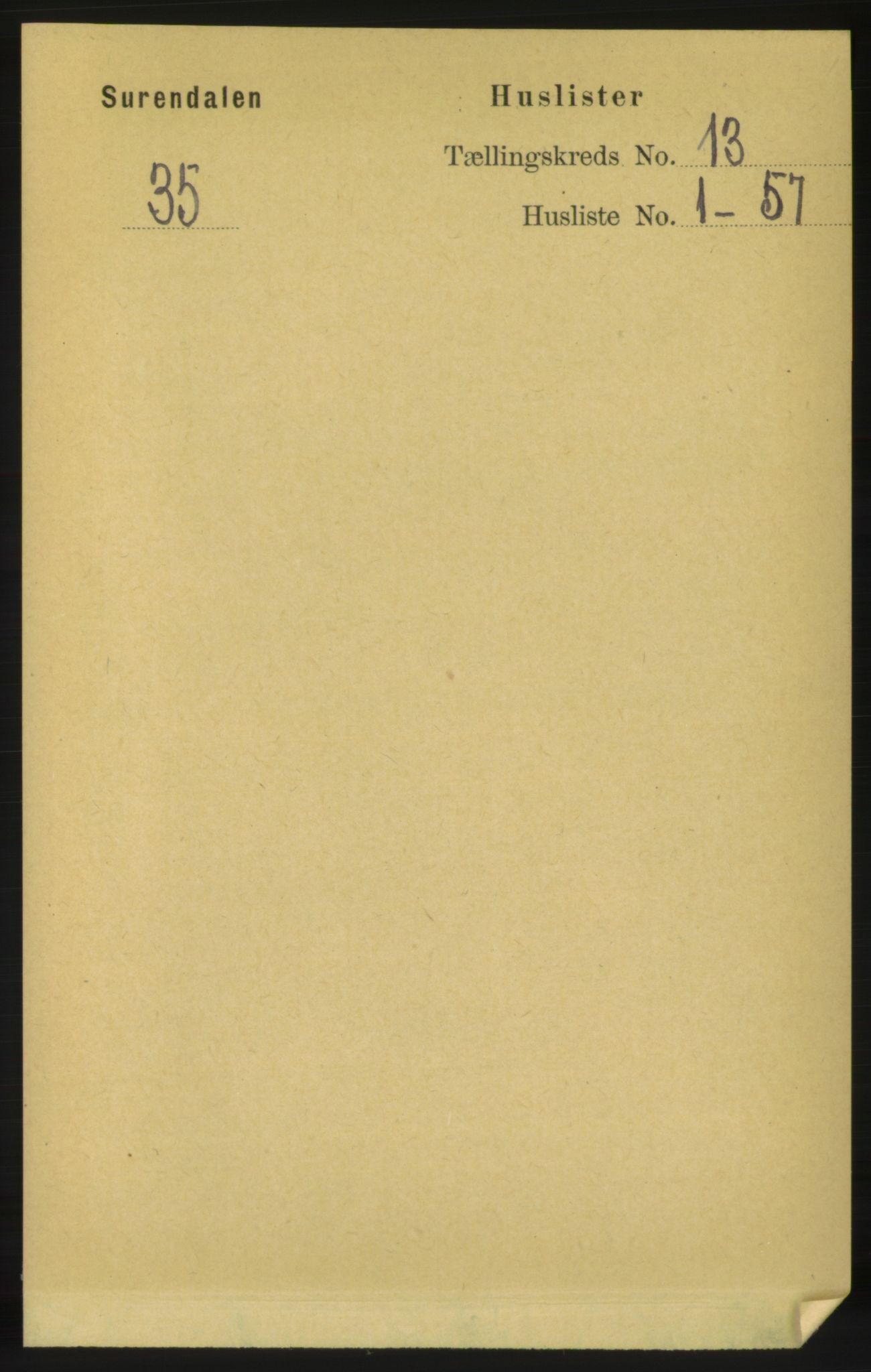 RA, 1891 census for 1566 Surnadal, 1891, p. 3107