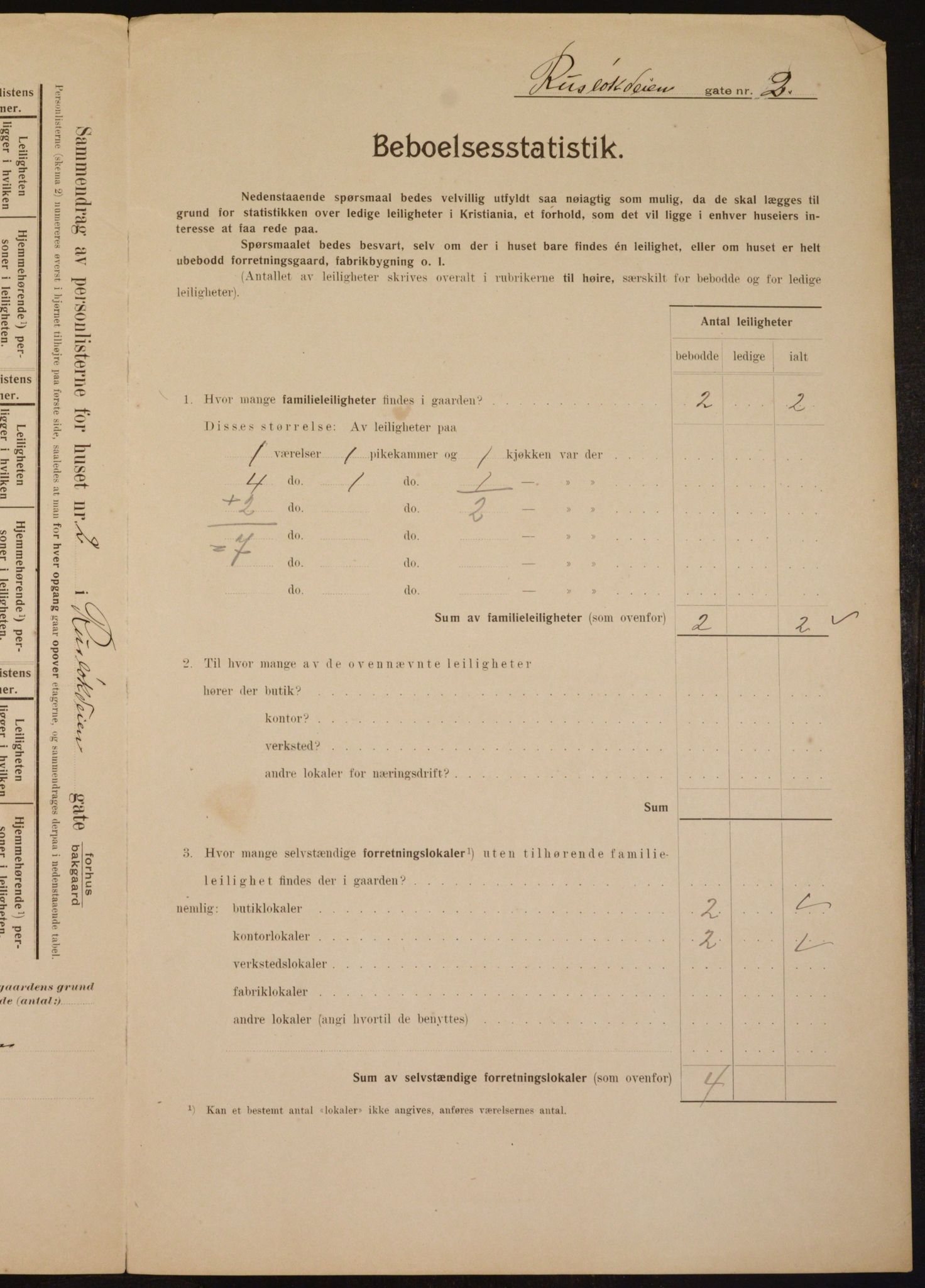 OBA, Municipal Census 1910 for Kristiania, 1910, p. 80981