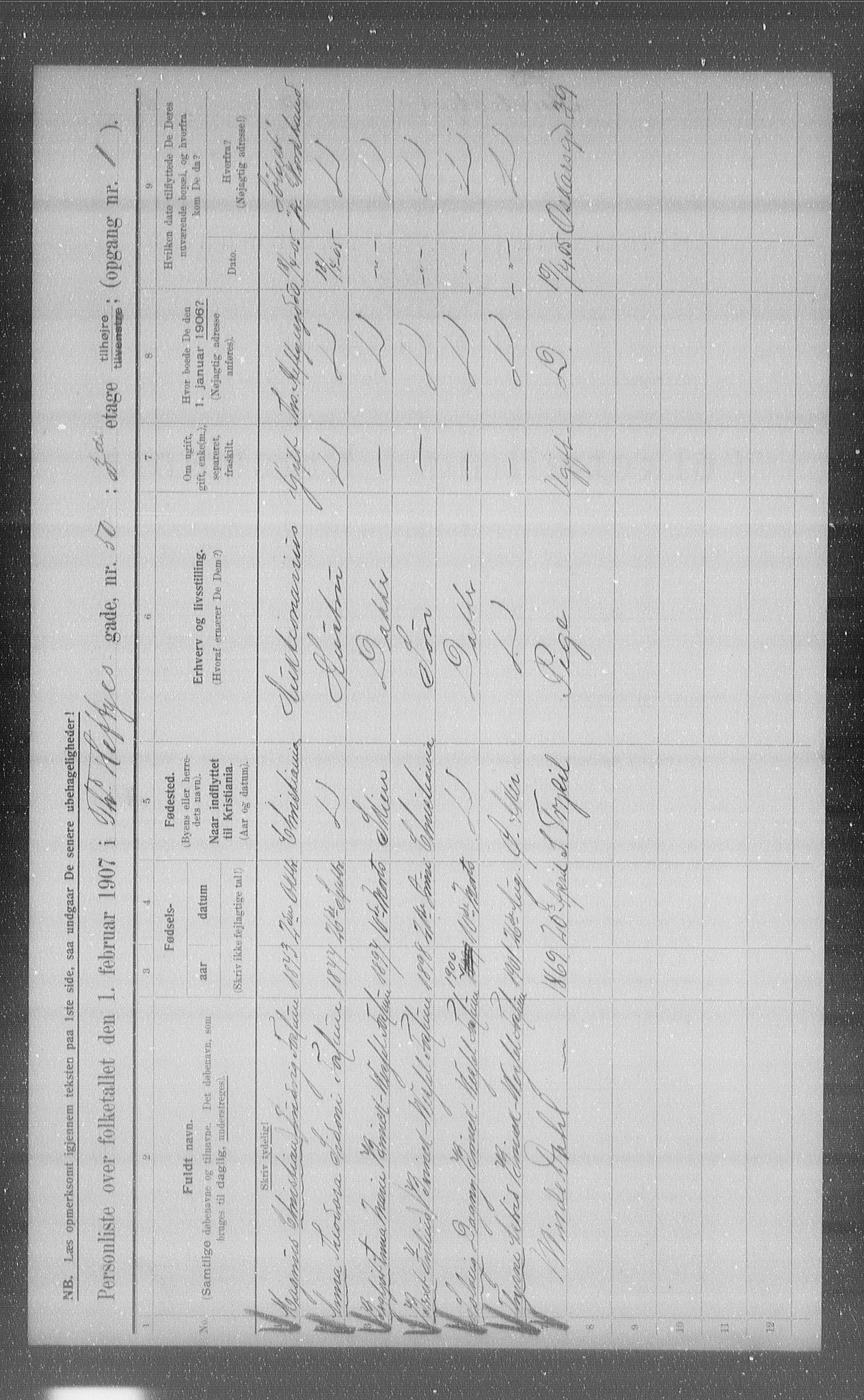 OBA, Municipal Census 1907 for Kristiania, 1907, p. 55532