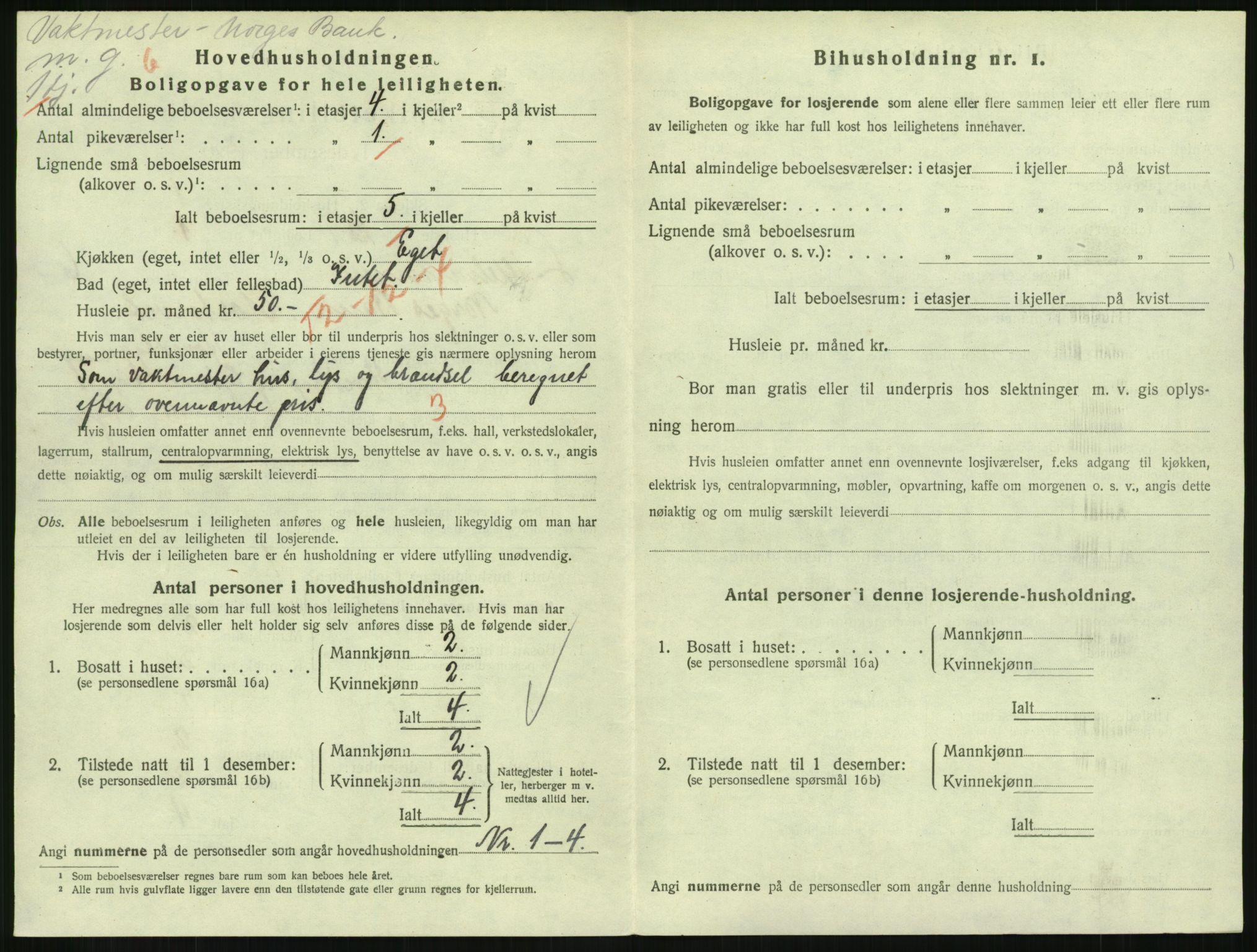 SAH, 1920 census for Lillehammer, 1920, p. 2569