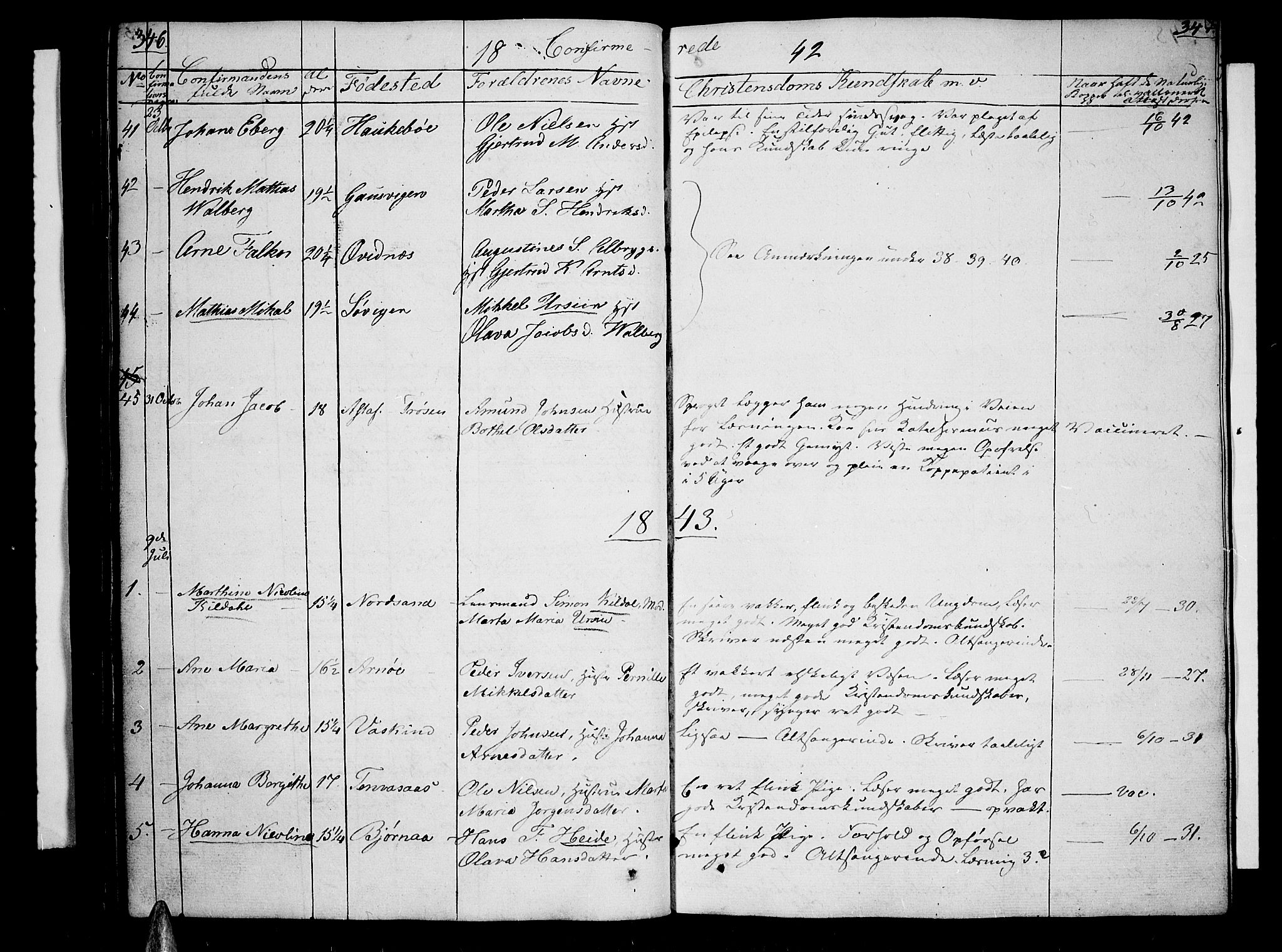 Trondenes sokneprestkontor, AV/SATØ-S-1319/H/Hb/L0005klokker: Parish register (copy) no. 5, 1834-1845, p. 346-347