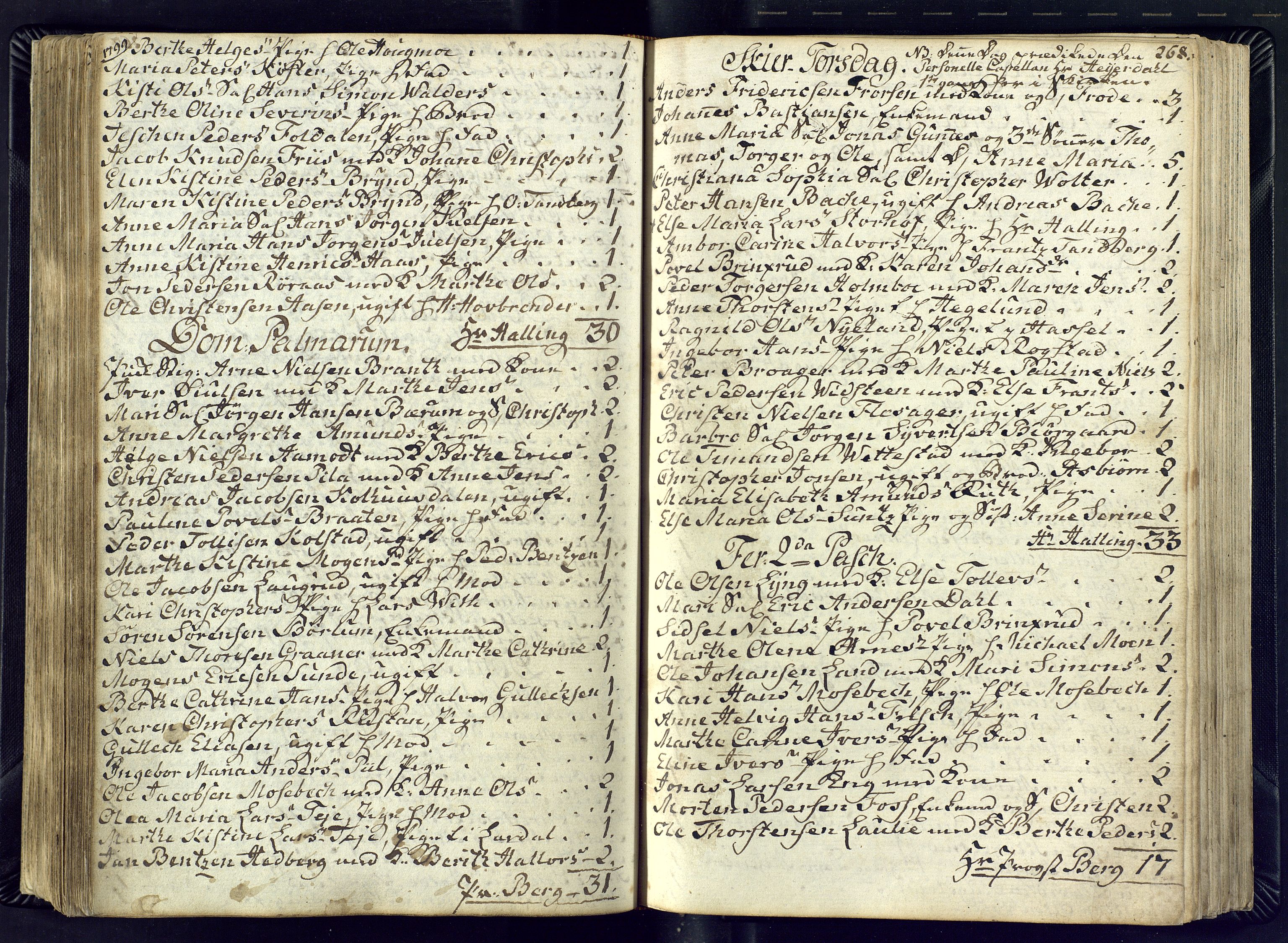 Kongsberg kirkebøker, AV/SAKO-A-22/M/Ma/L0012: Communicants register no. 12, 1794-1800, p. 268