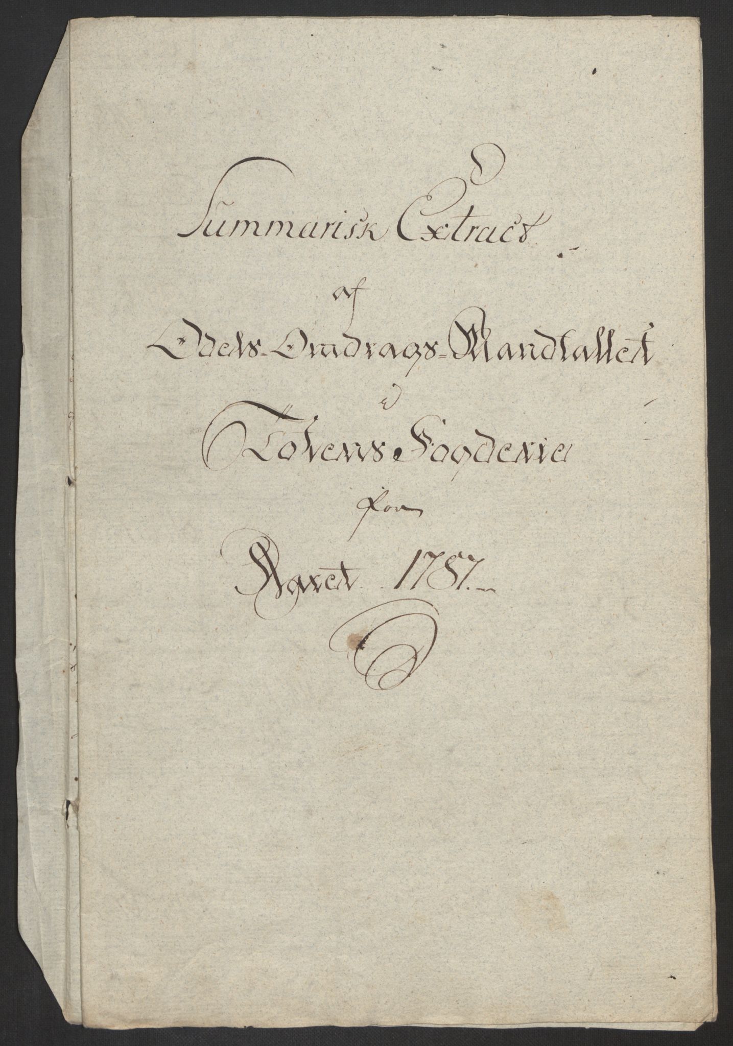 Rentekammeret inntil 1814, Reviderte regnskaper, Fogderegnskap, AV/RA-EA-4092/R19/L1374: Fogderegnskap Toten, Hadeland og Vardal, 1787, p. 210