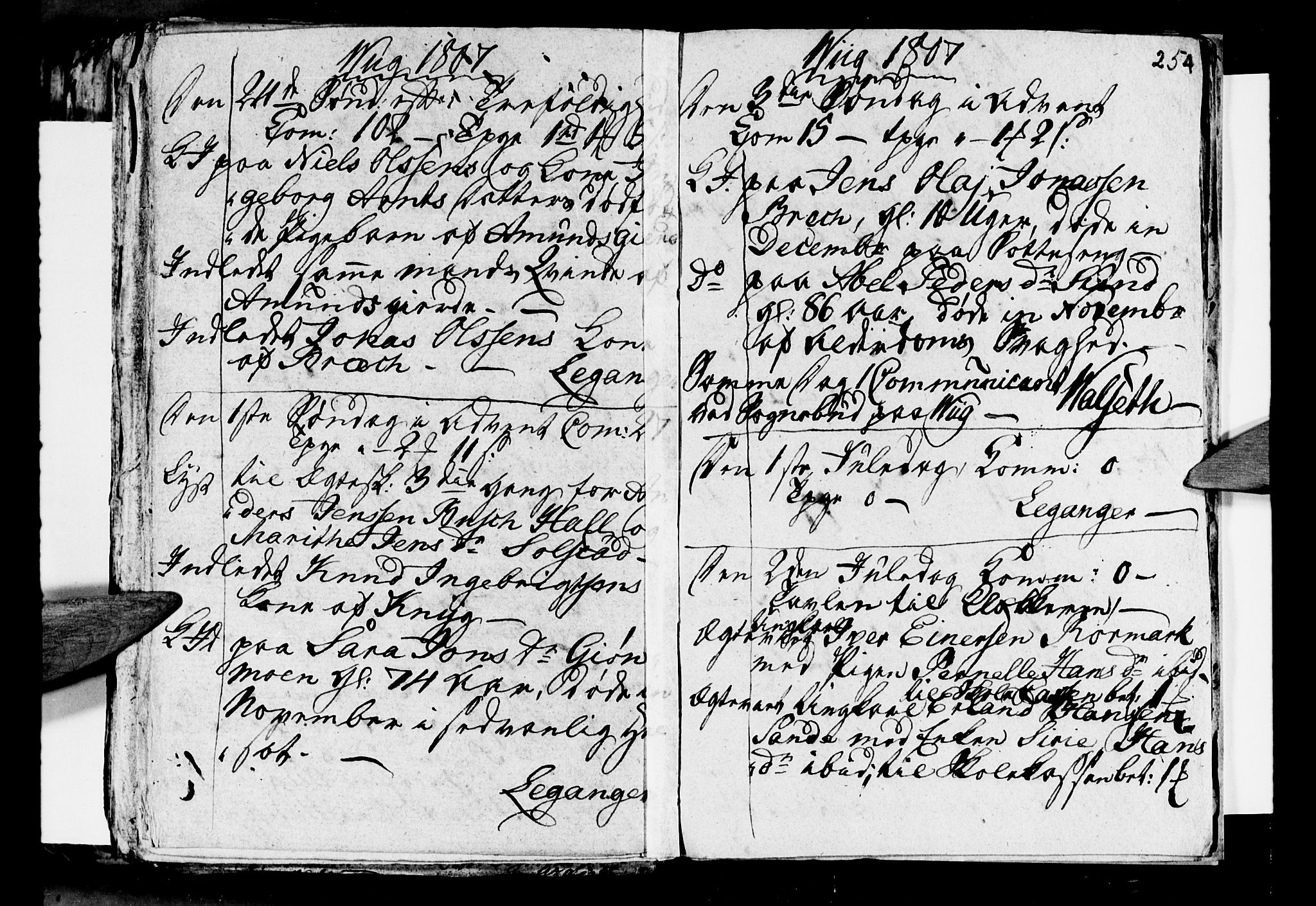 Ministerialprotokoller, klokkerbøker og fødselsregistre - Nordland, AV/SAT-A-1459/812/L0184: Parish register (copy) no. 812C02, 1793-1809, p. 254