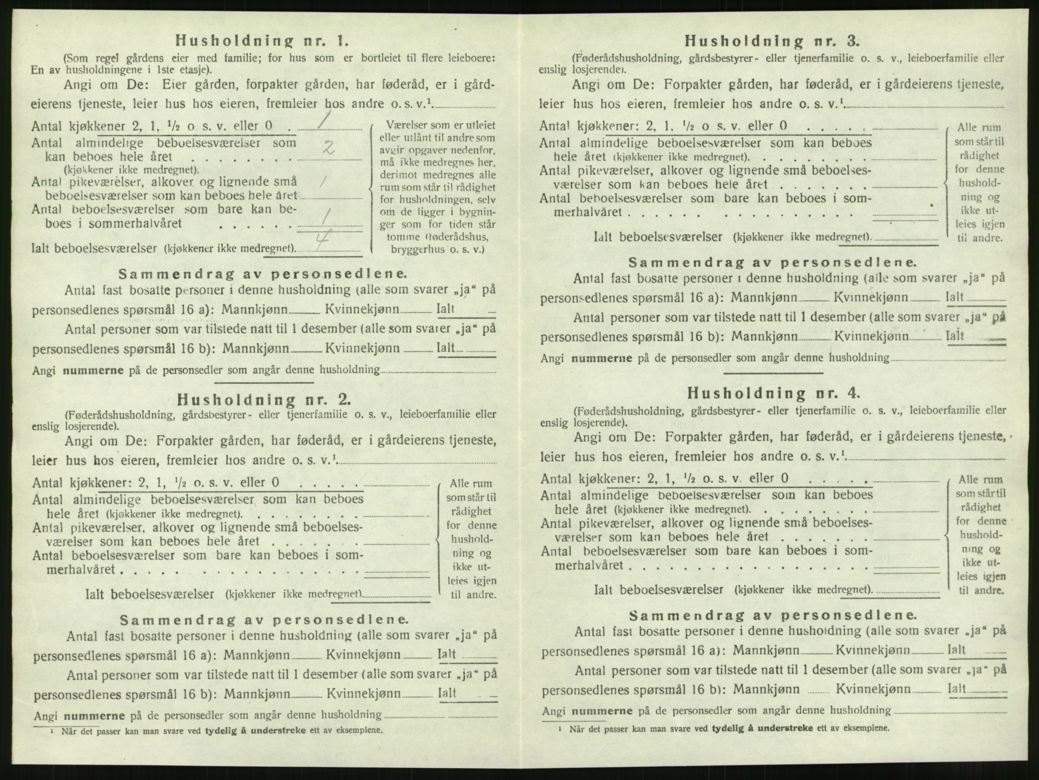 SAT, 1920 census for Frosta, 1920, p. 1011