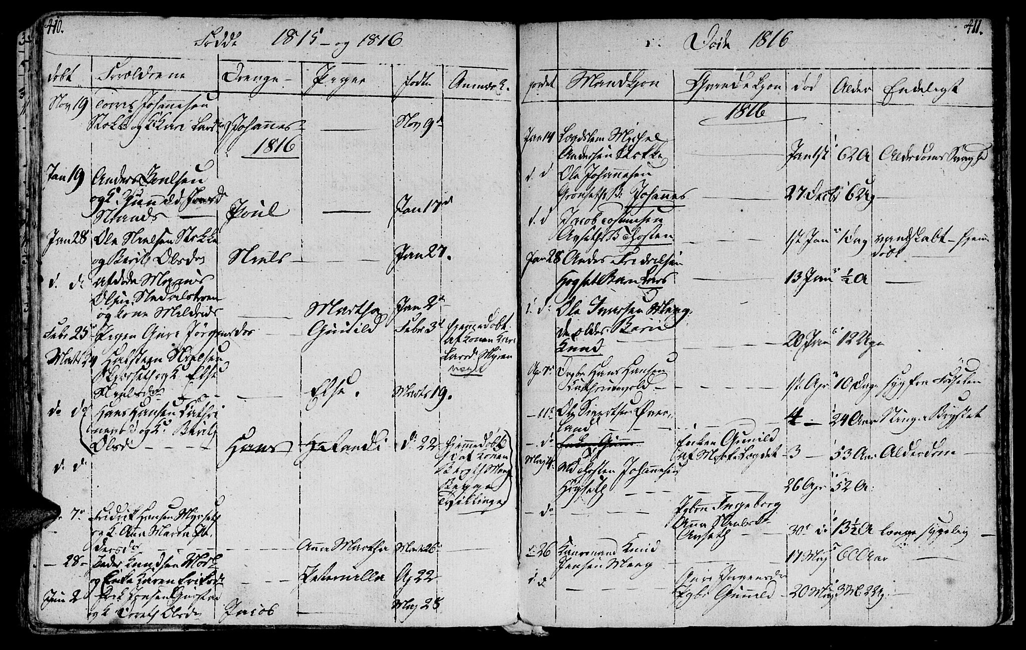 Ministerialprotokoller, klokkerbøker og fødselsregistre - Møre og Romsdal, AV/SAT-A-1454/568/L0799: Parish register (official) no. 568A08, 1780-1819, p. 410-411