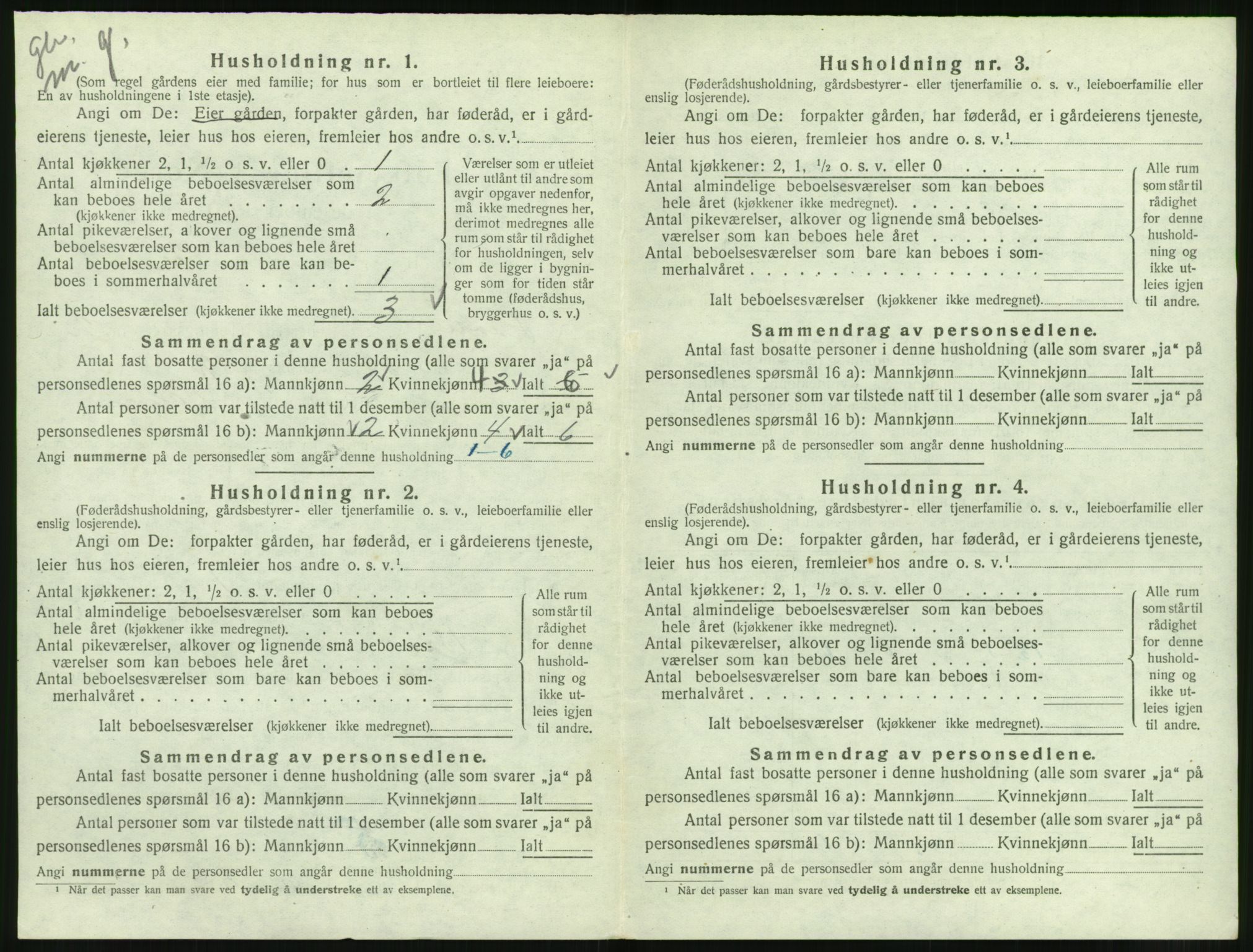 SAT, 1920 census for Rovde, 1920, p. 70