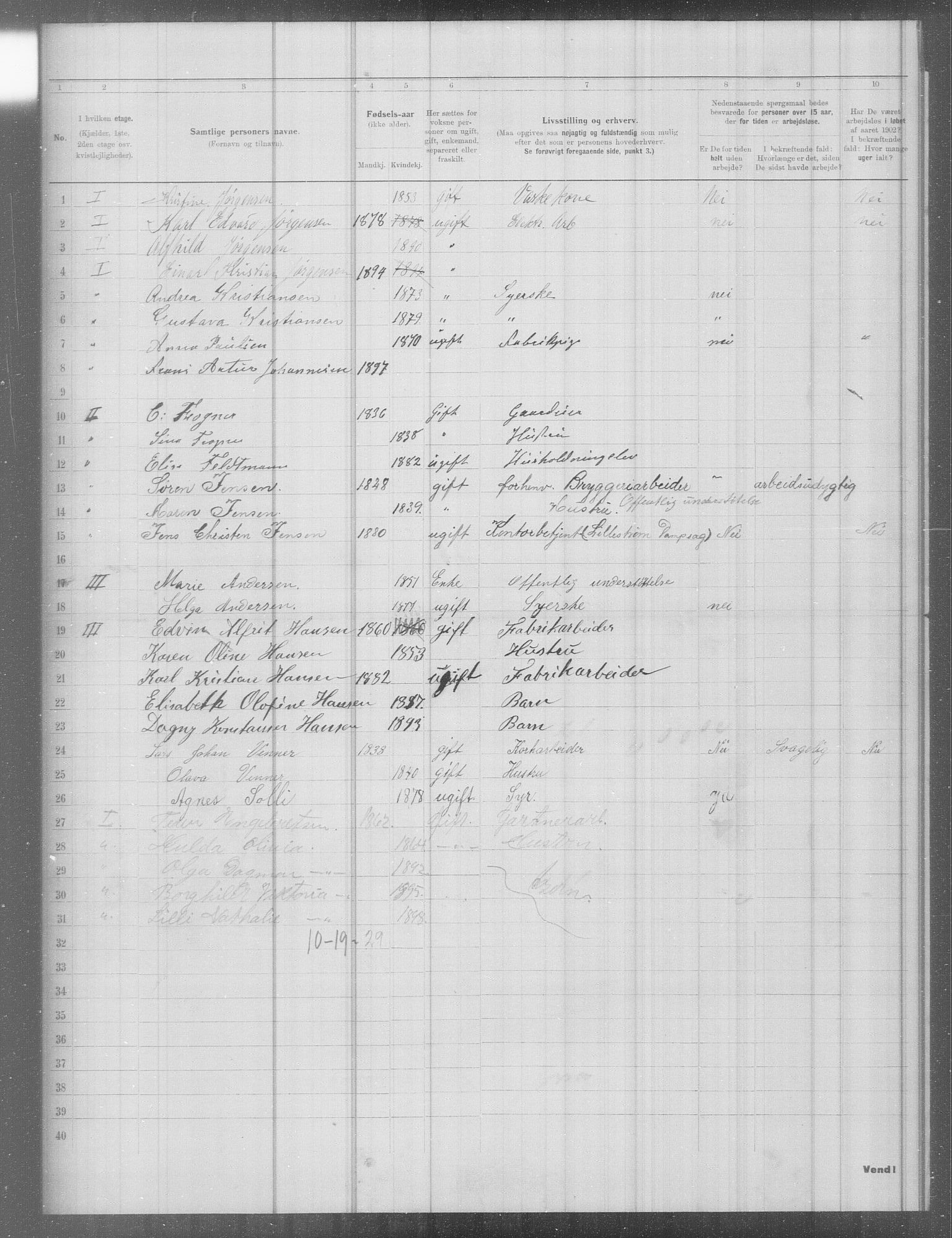 OBA, Municipal Census 1902 for Kristiania, 1902, p. 7425