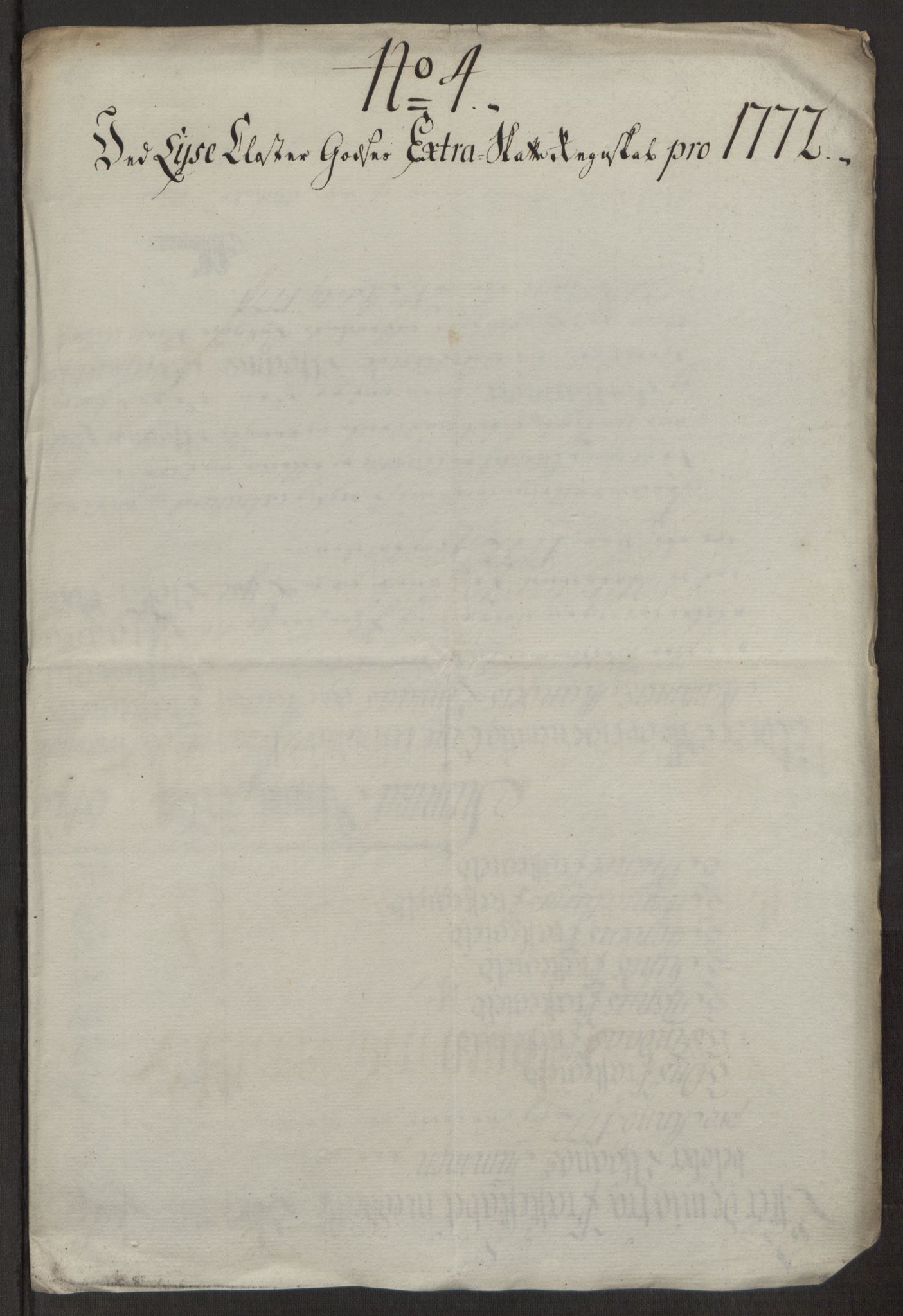 Rentekammeret inntil 1814, Reviderte regnskaper, Fogderegnskap, AV/RA-EA-4092/R50/L3180: Ekstraskatten Lyse kloster, 1762-1783, p. 280